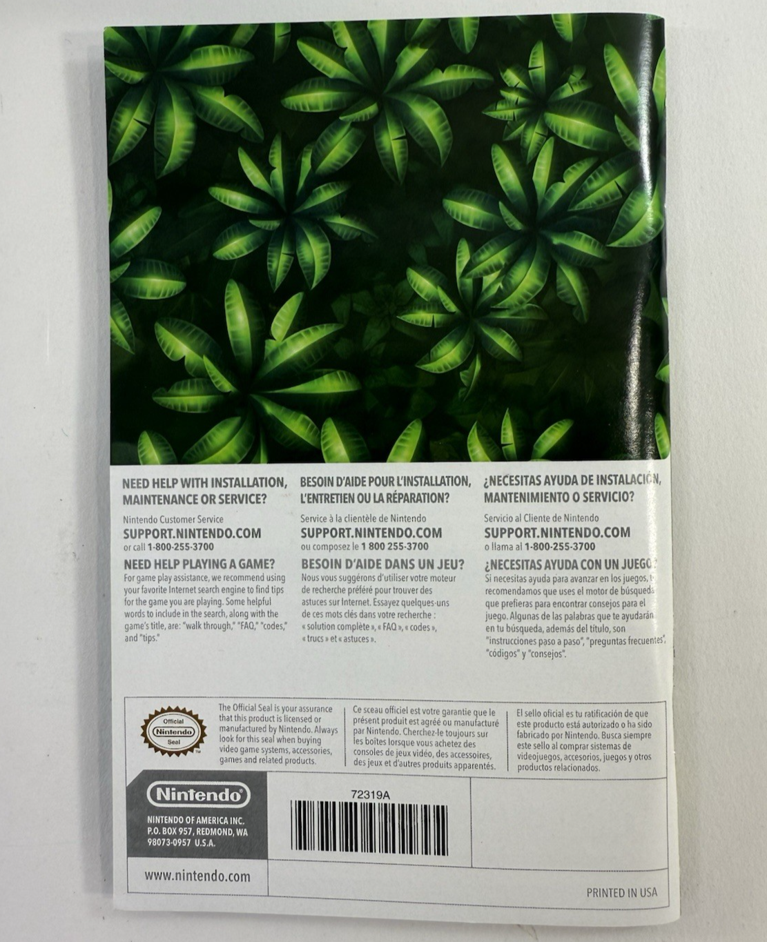 Donkey Kong Country Returns (Nintendo Wii, 2010) Game Case Manual - Tested