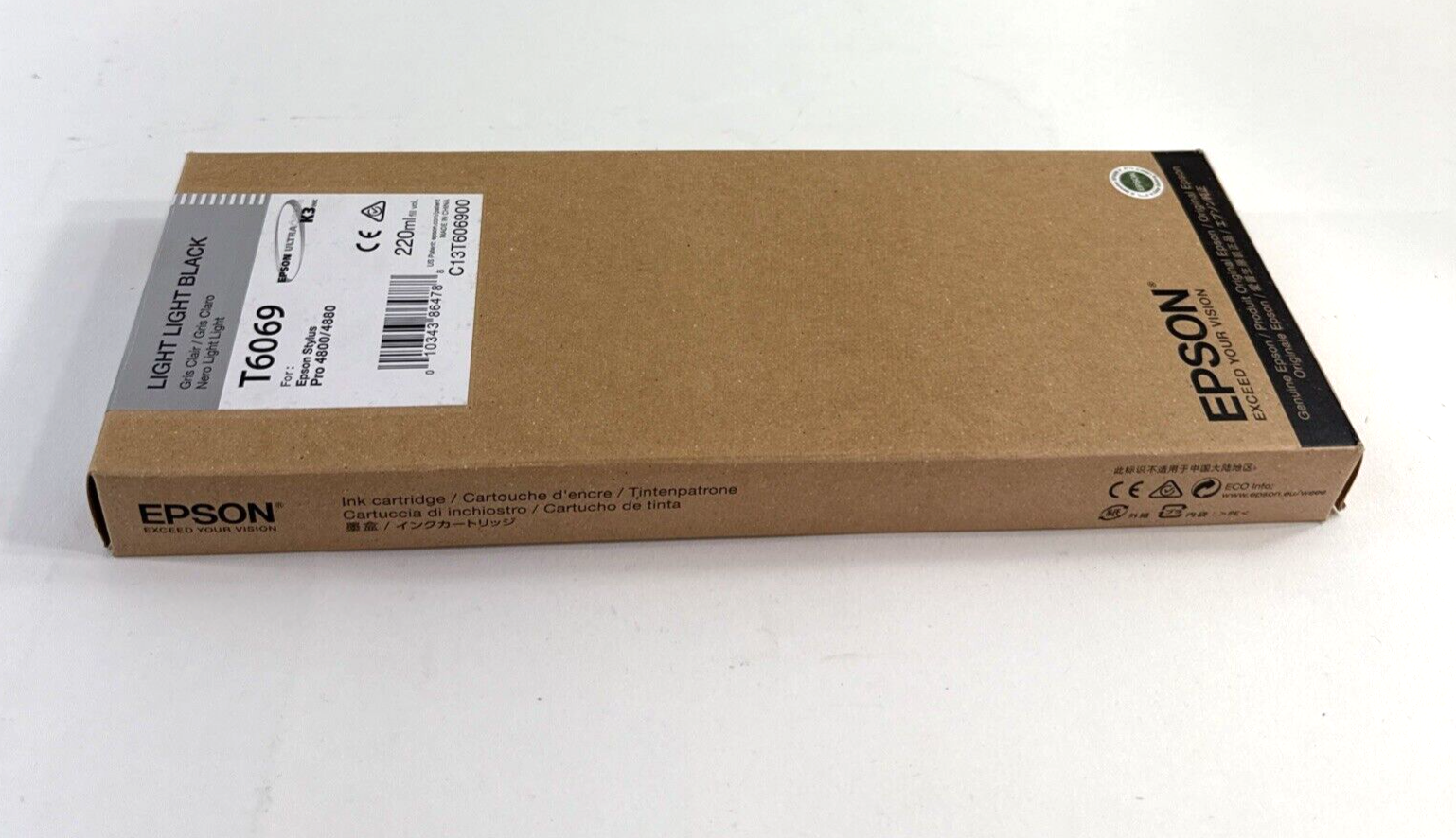 Epson T6069 K3 Photo Light Black Ink 220ml Stylus Pro 4800/4880 - Exp 2019 - New
