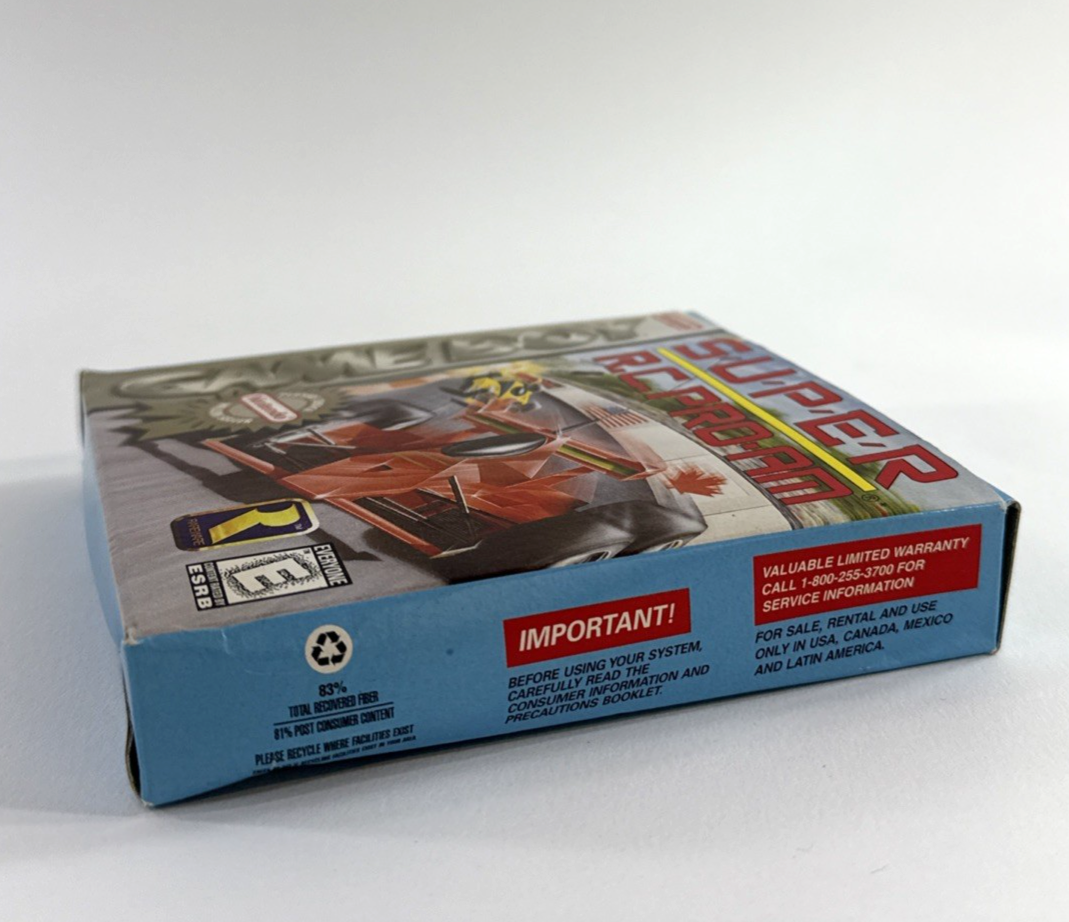 Super R.C. PRO-AM (Nintendo GameBoy, 1998) Game Box Manual Inserts -  Tested