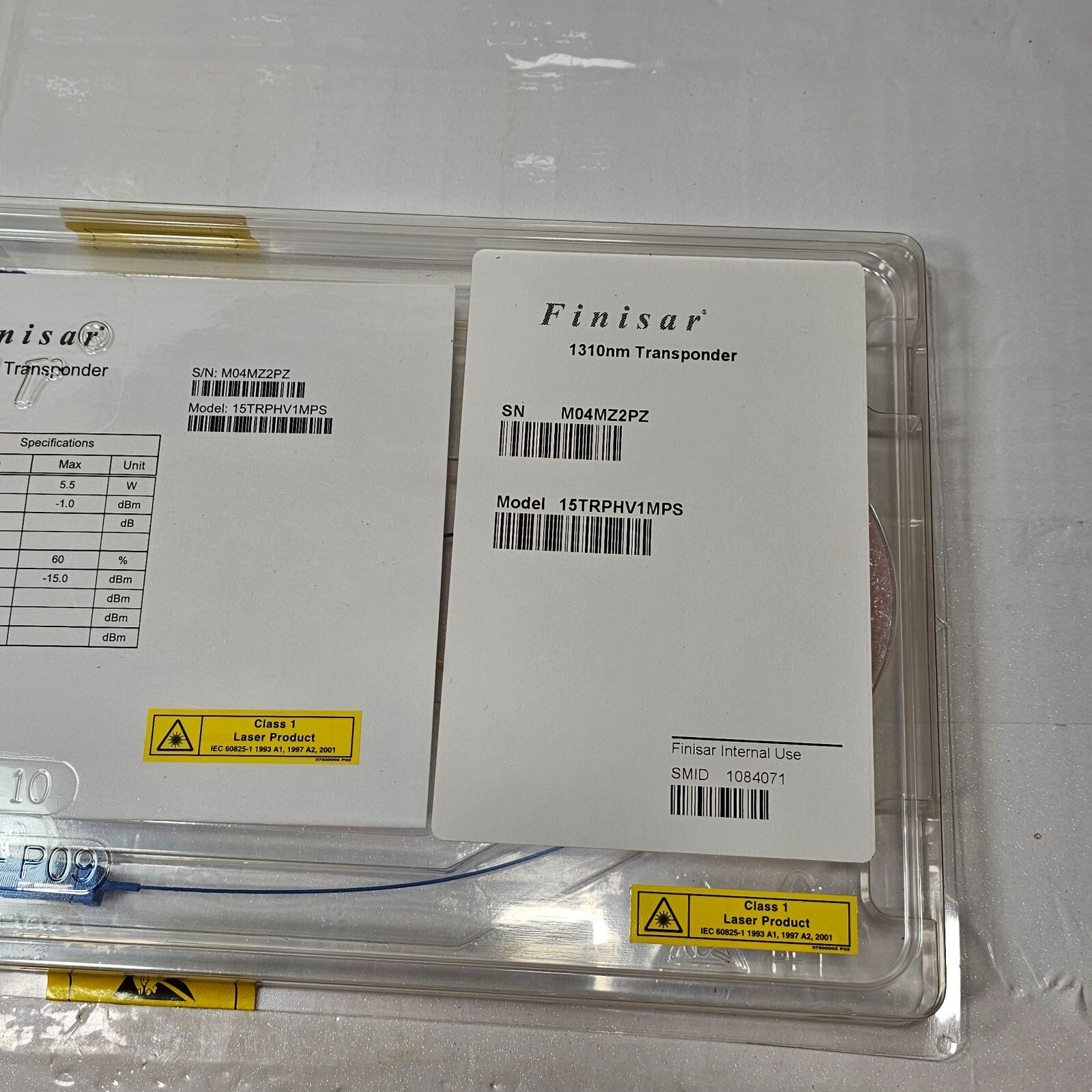 Finisar 1310nm Transponder 15TRPHV1MPS New Sealed