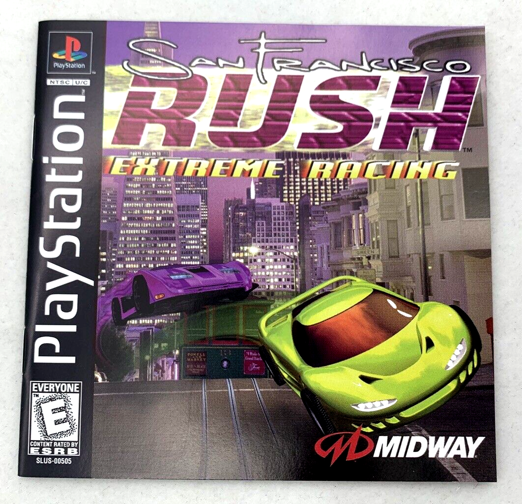San Francisco Rush: Extreme Racing (Sony PlayStation 1, 1997) Game Case Manual