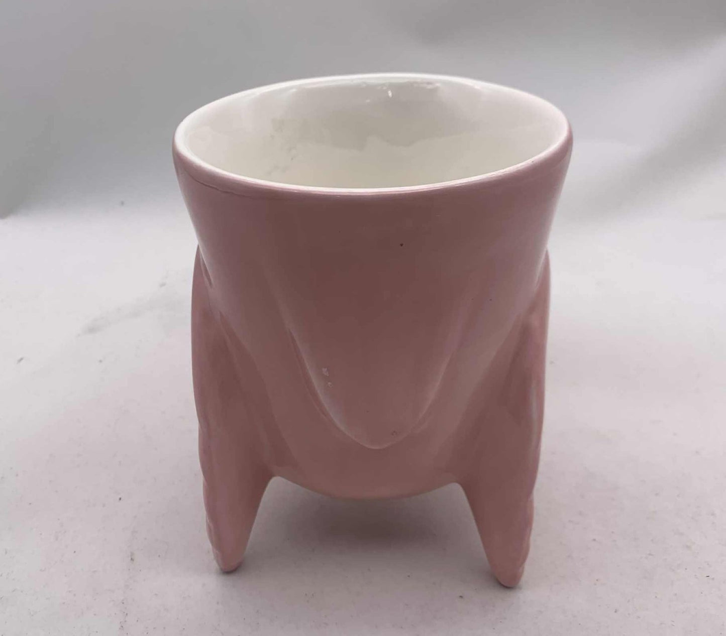 Handmade Pink Flamingo Ceramic Coffee Mug - Retro Mid-Century Style - Unmarked