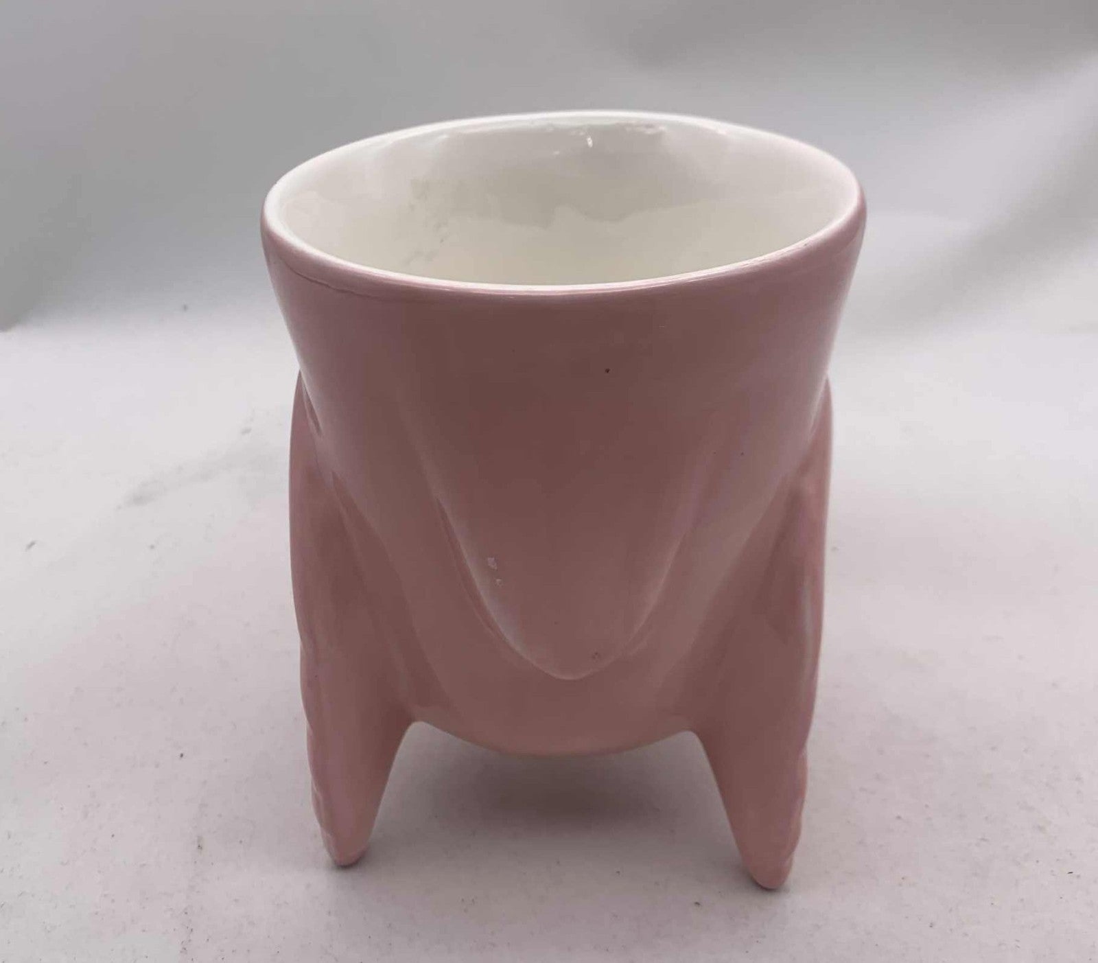 Handmade Pink Flamingo Ceramic Coffee Mug - Retro Mid-Century Style - Unmarked