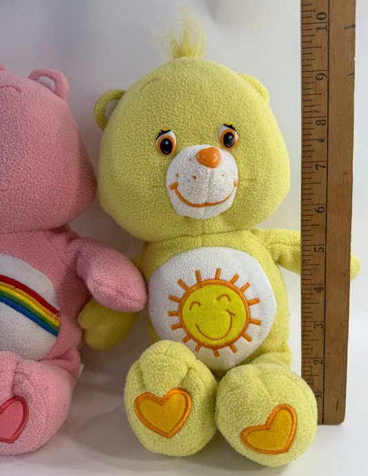 Care Bears 2005 13" Cheer Bear and Funshine Bear Plush Bundle