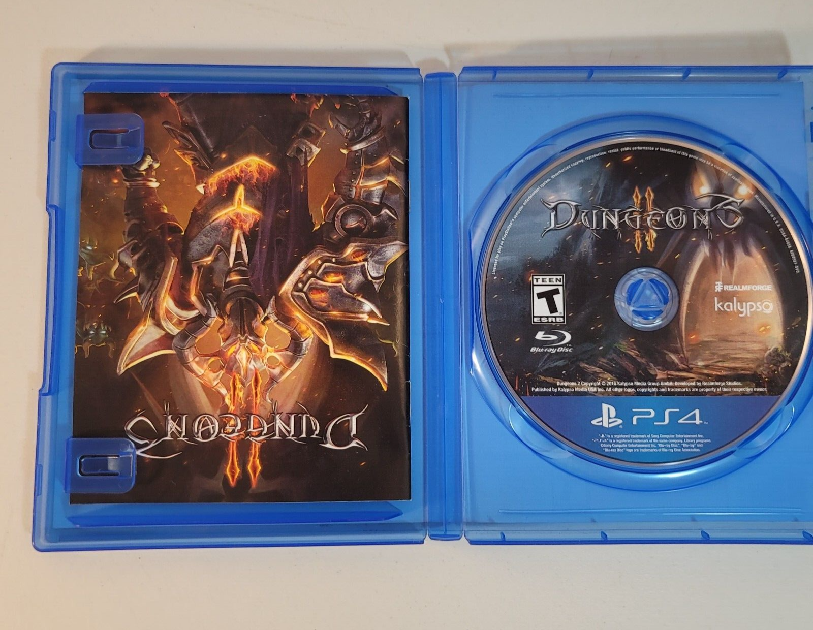 Dungeons II (Sony PlayStation 4, 2016) Game Case Manual CIB