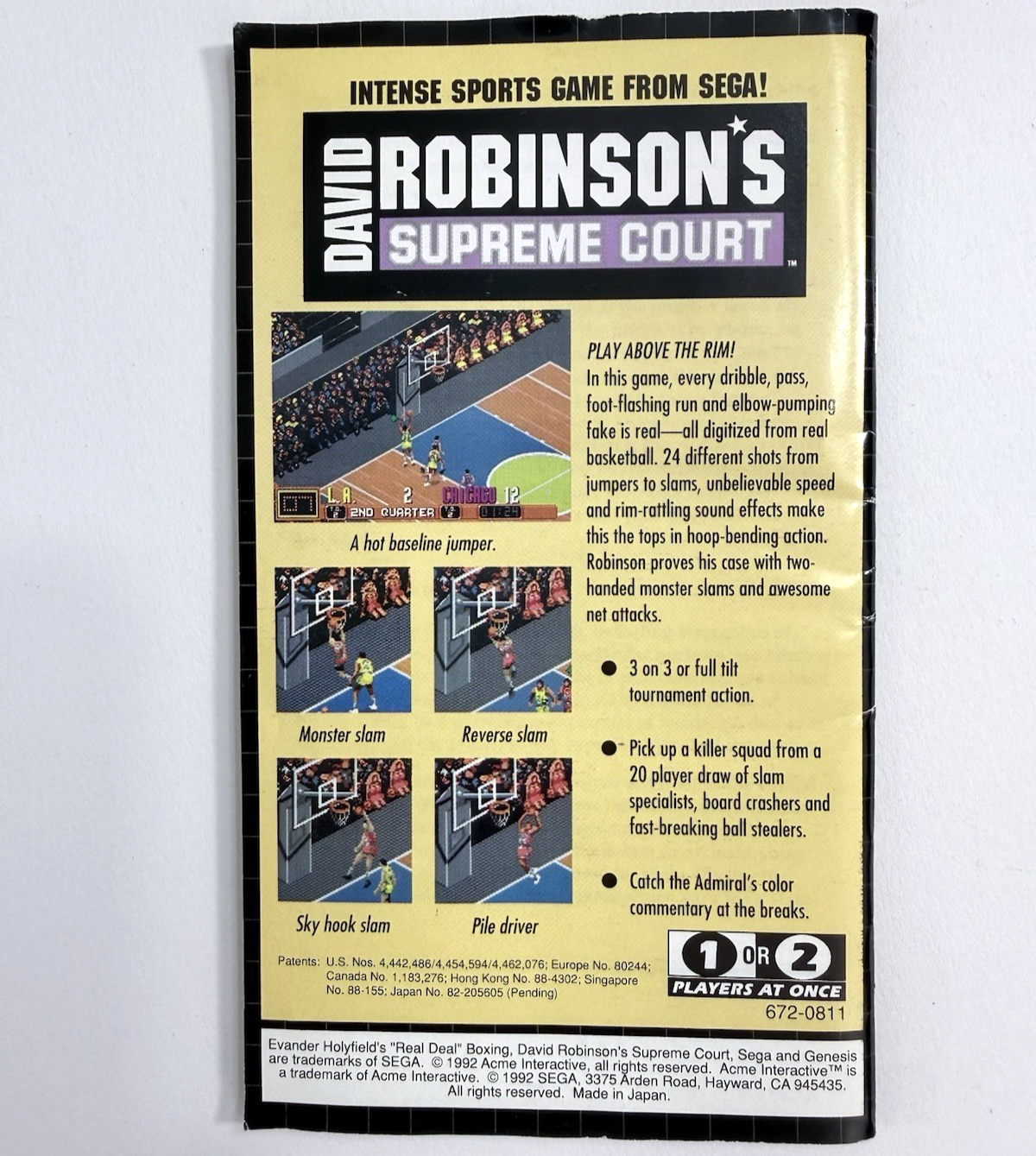 Evander Holyfield's "Real Deal" Boxing (Sega Genesis, 1992) Game, Case,  Manual