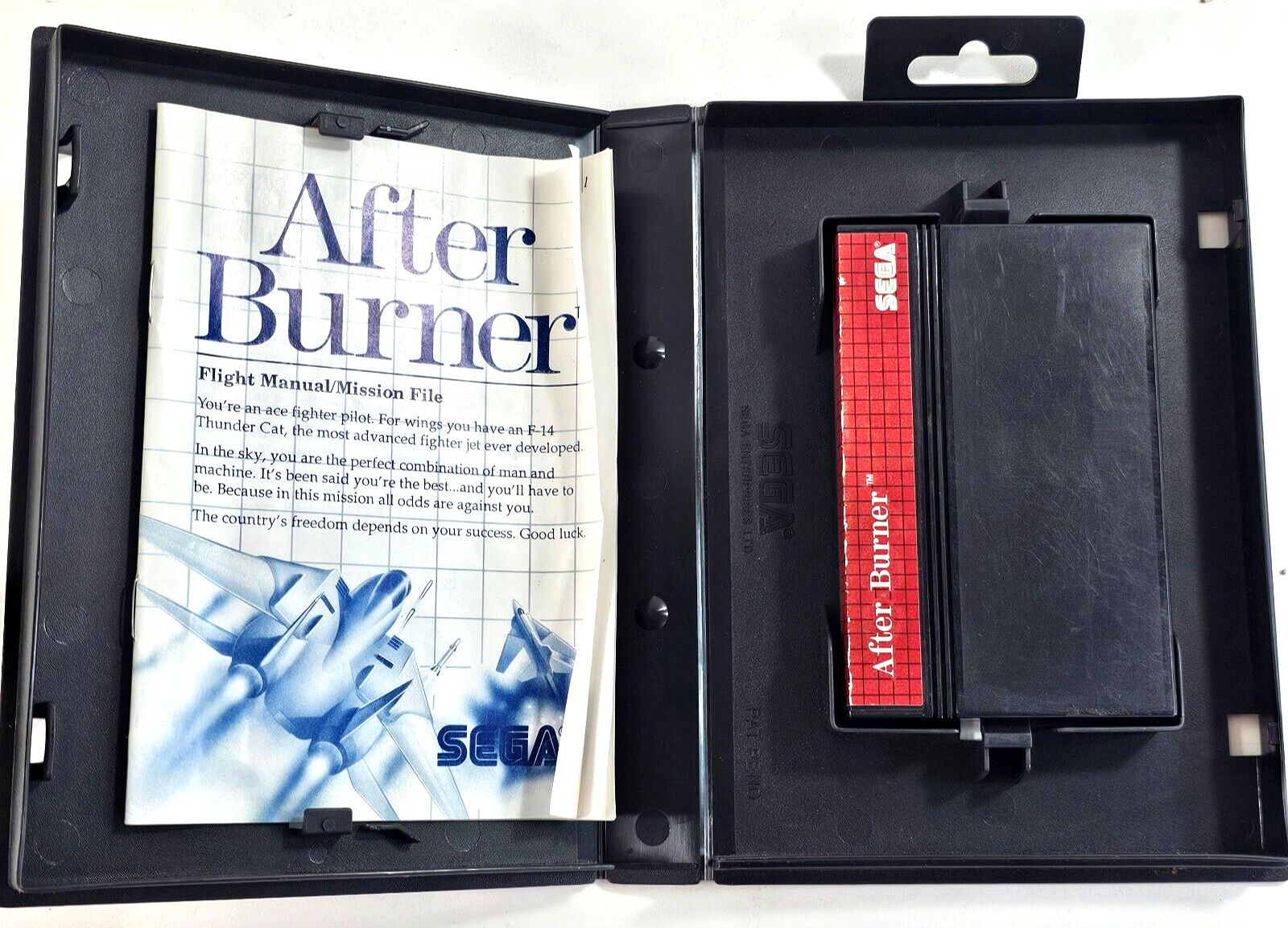 After Burner (Sega Master System, 1988) Game Case Manual Poster - Tested