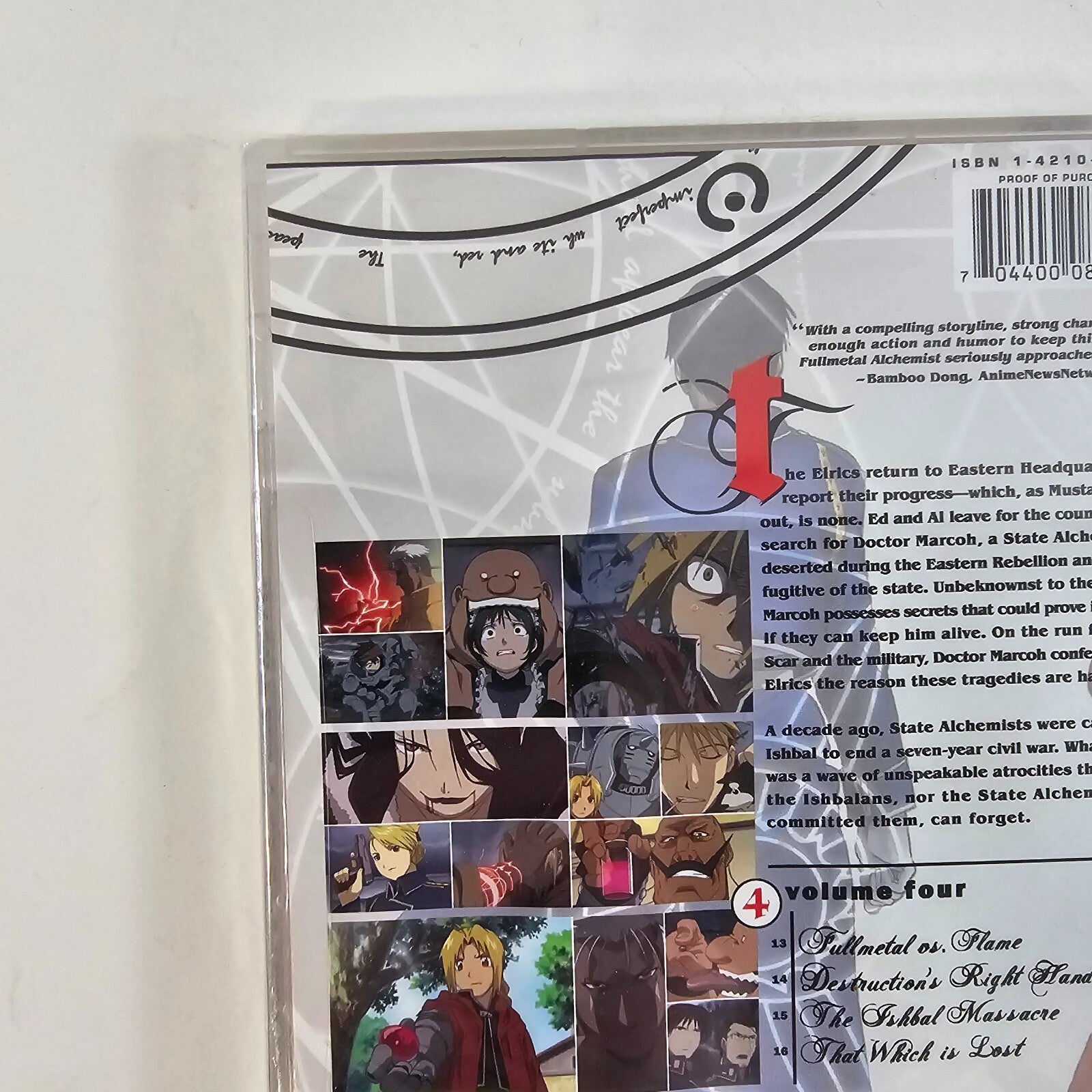 Fullmetal Alchemist - Vol. 4: The Fall of Ishbal (DVD, 2007, Viridian) NEW