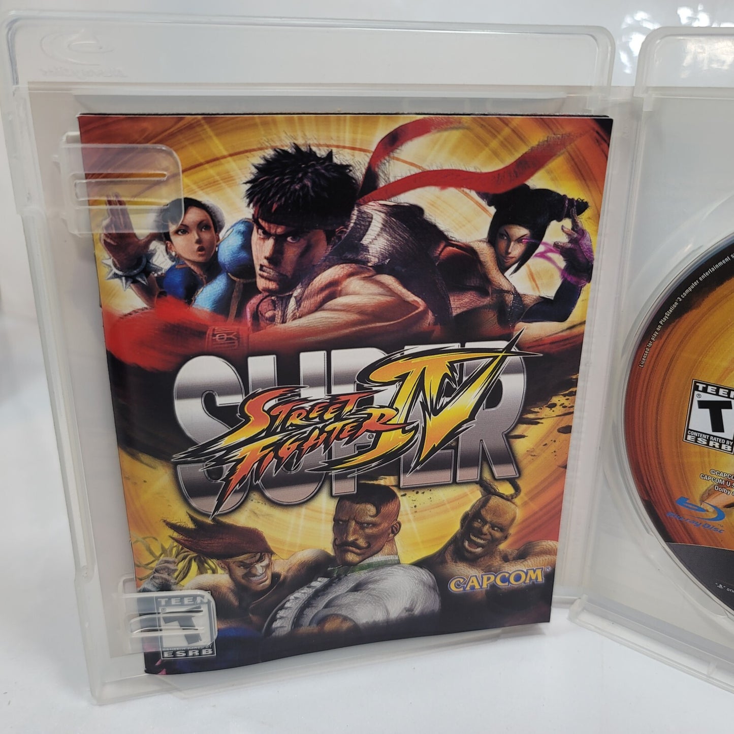 Super Street Fighter IV 4 (Sony PlayStation 3, 2010) Game Case Manual Complete