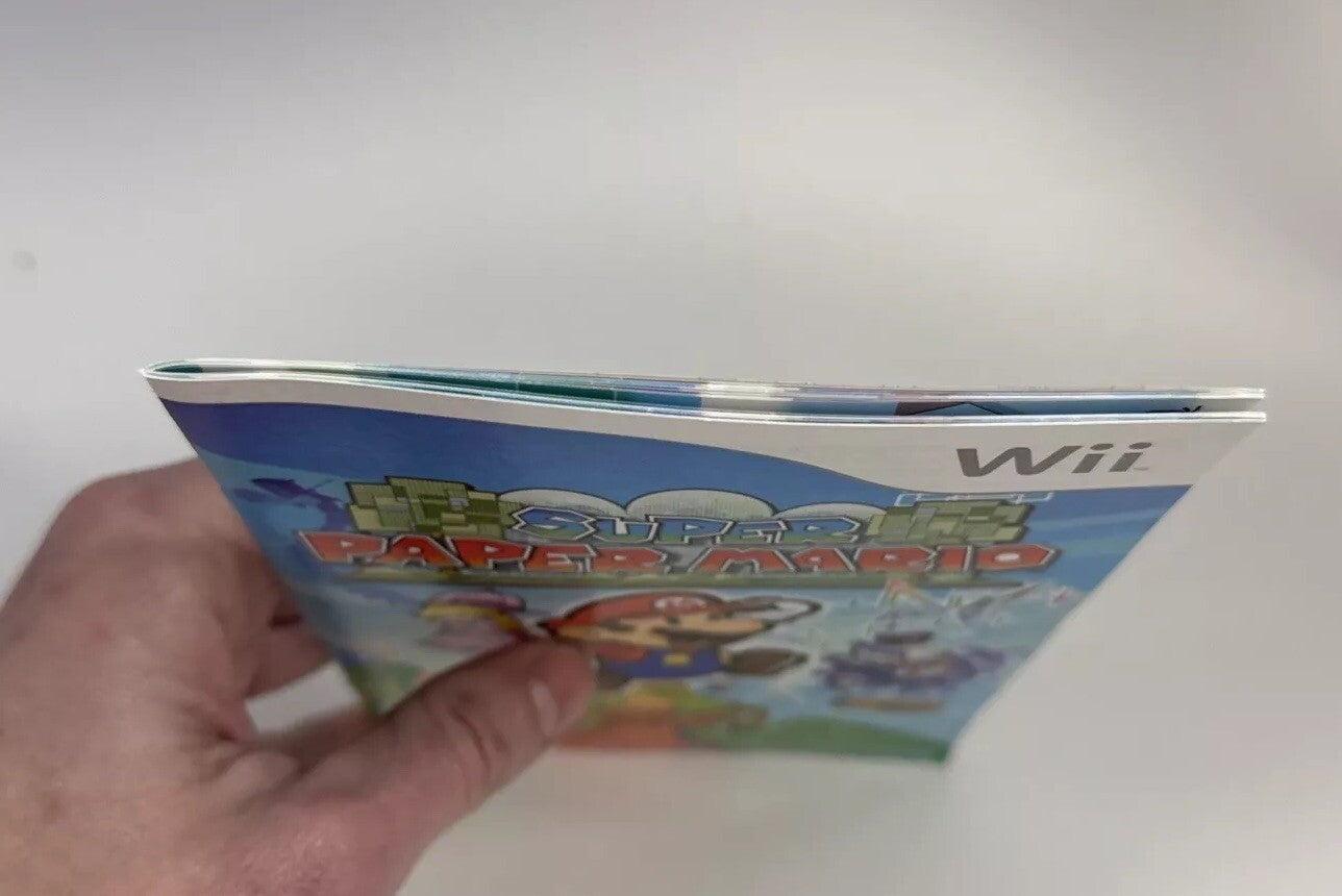 Super Paper Mario (Nintendo Wii, 2007) Game Case Manual Inserts - Tested