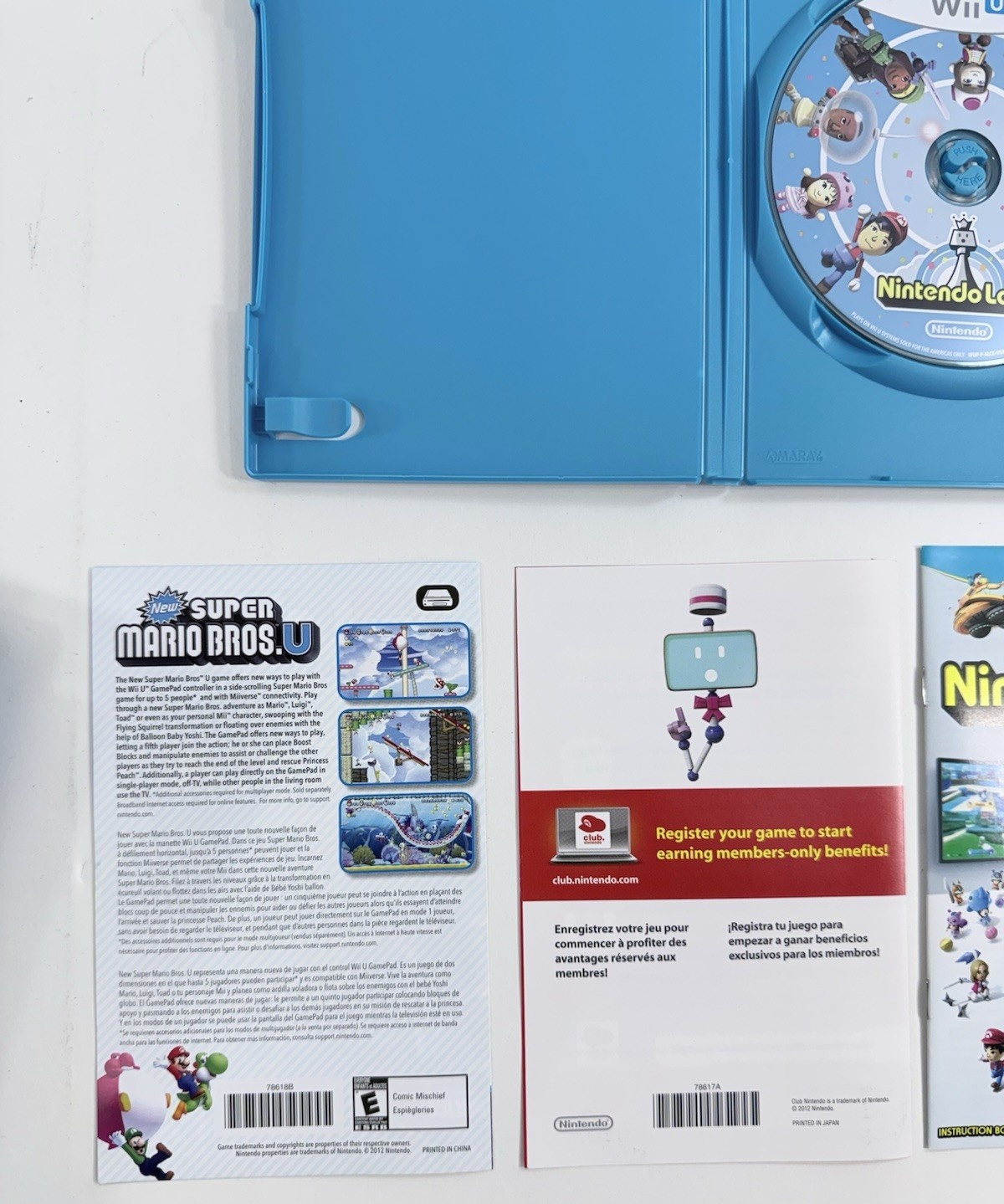 Nintendo Land (Wii U, 2012) Game Case Manual Inserts - Tested and Working