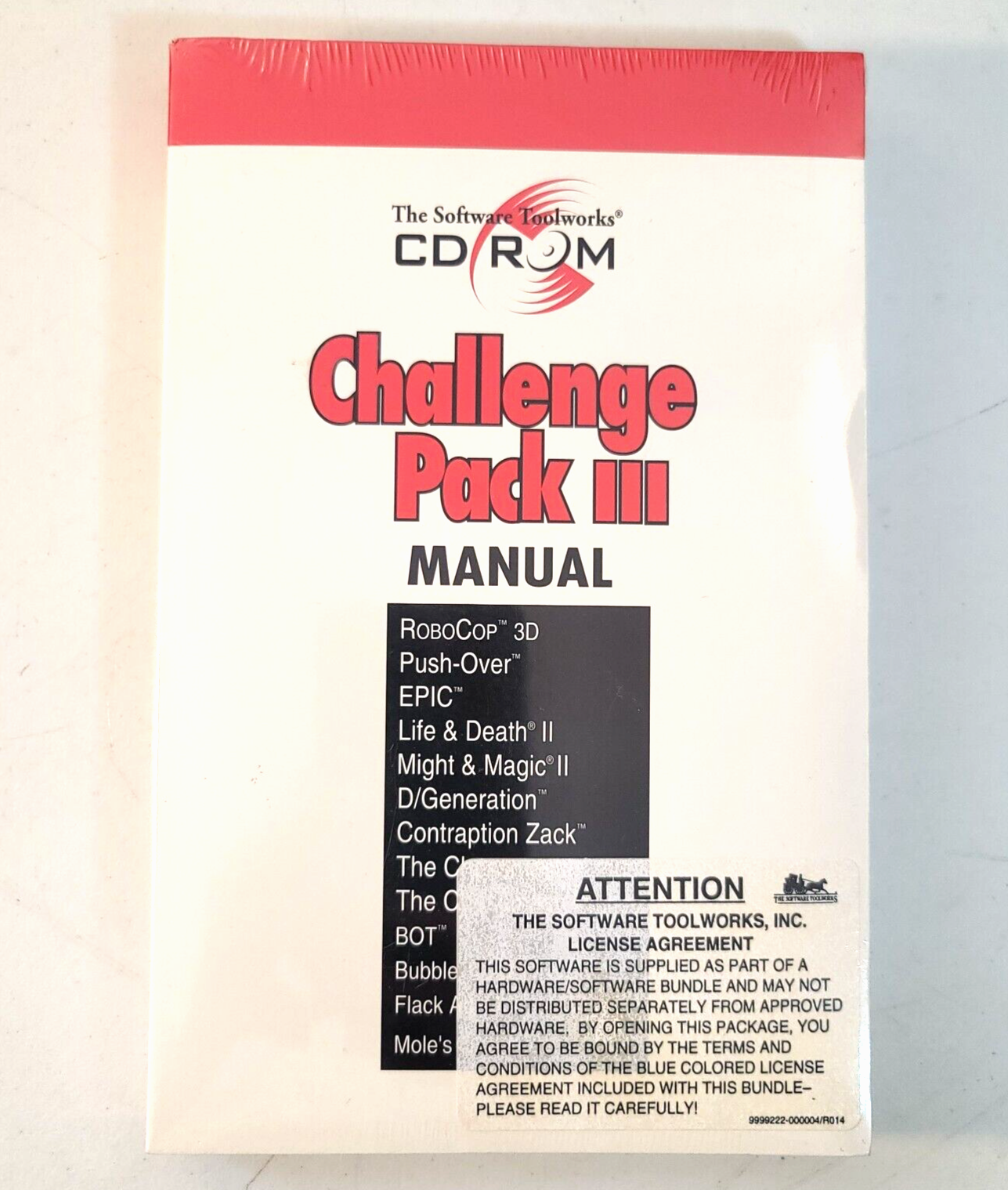 CD-ROM Challenge Pack III (Software Toolworks, 1993) Factory Sealed PC