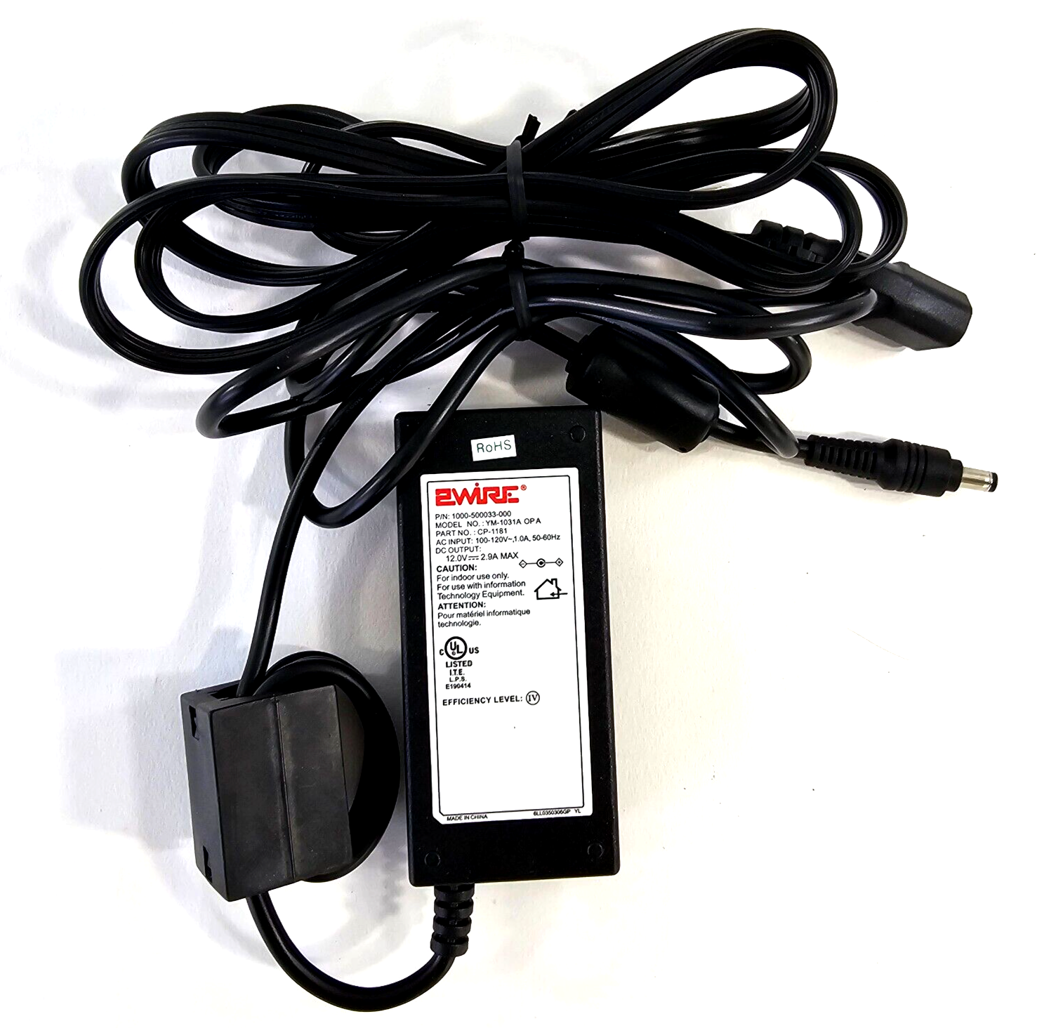 2Wire YM-1031A AC/DC Adapter 12V 2.9A Power Supply - Tested and Working