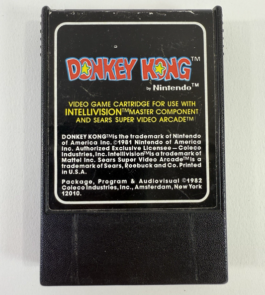 Donkey Kong (Intellivision, 1982) Game Cartridge - Tested