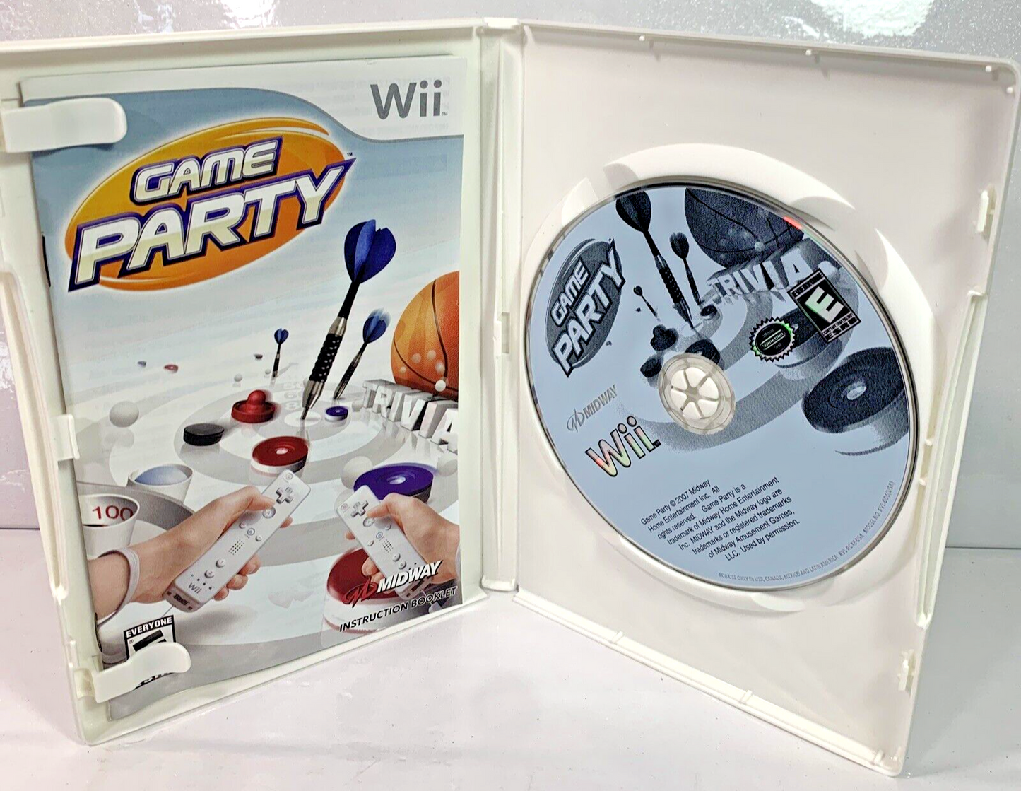 Game Party (Wii, 2007) Game Case Manual- Tested and Working