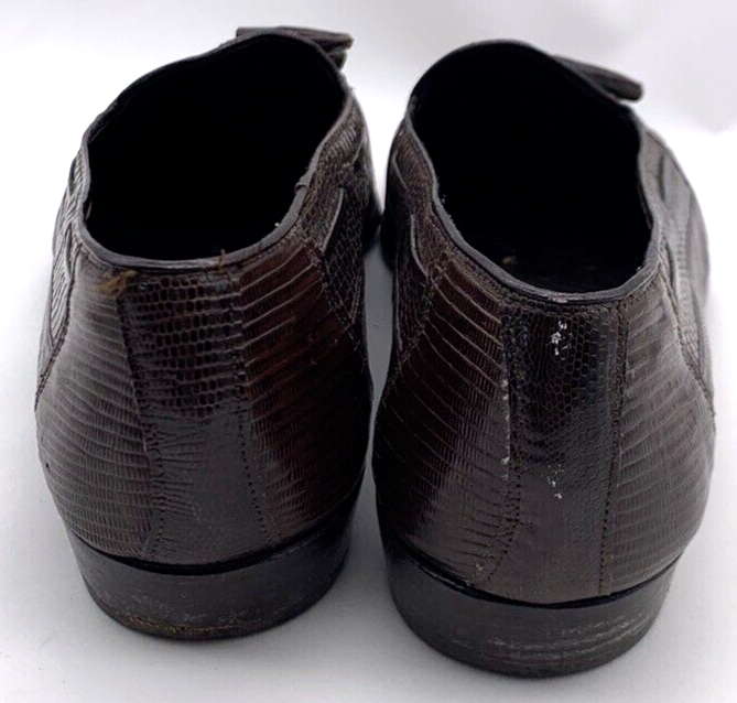 Rodolfo Valentino Size 9.5 Men's Genuine Alligator Leather Slip-On Derby Shoes