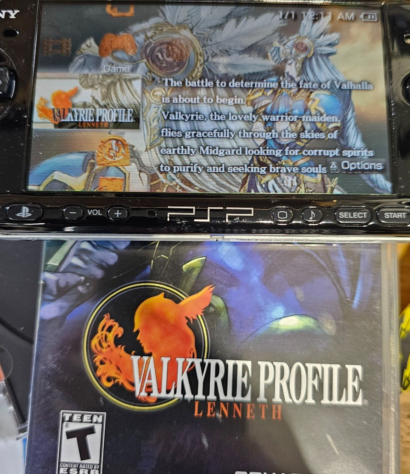 Valkyrie Profile: Lenneth (Sony PSP, 2006) Game Case Manual Registration Card
