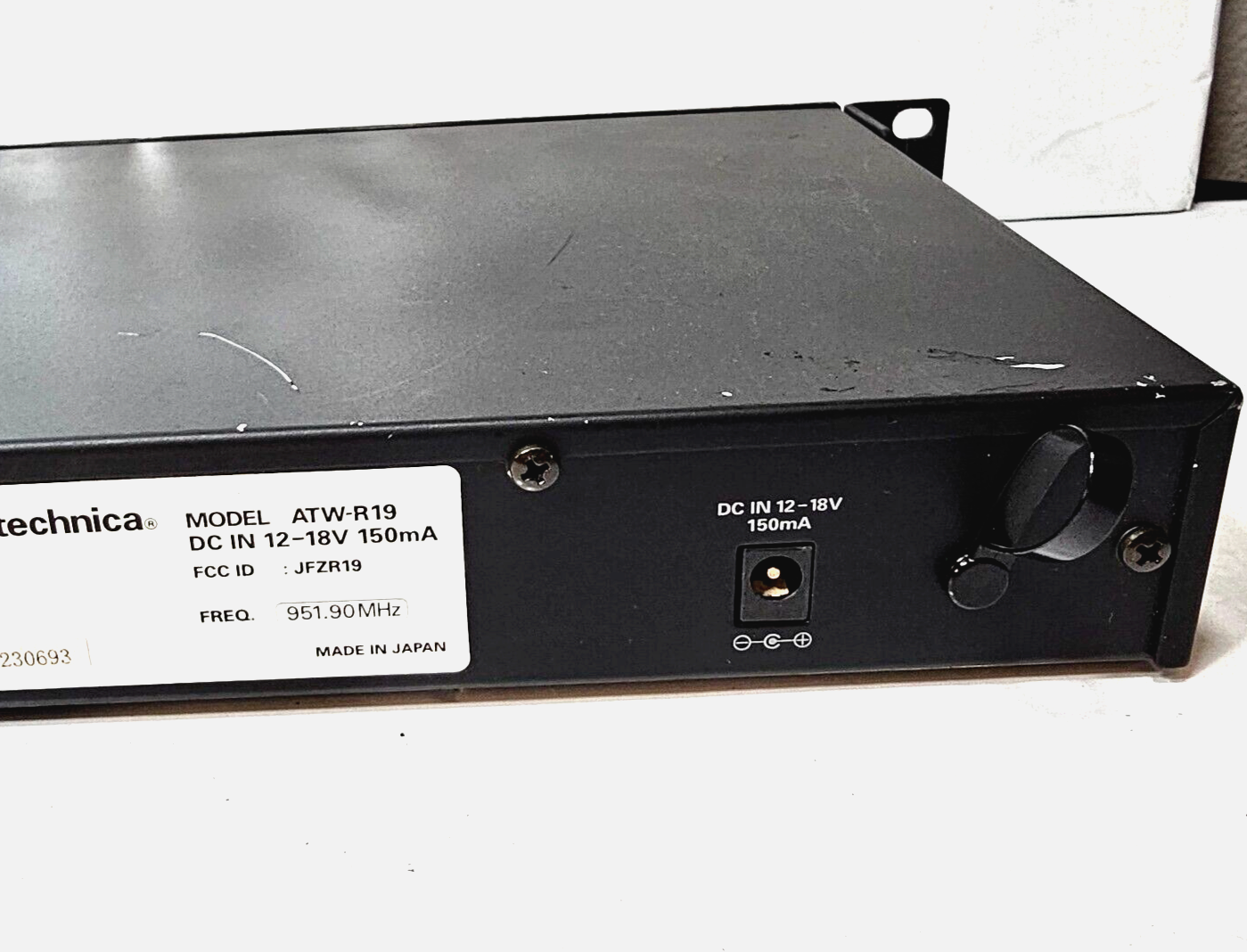 Audio Technica ATW-R19 UHF Diversity Receiver with Rackmount and Antenna -