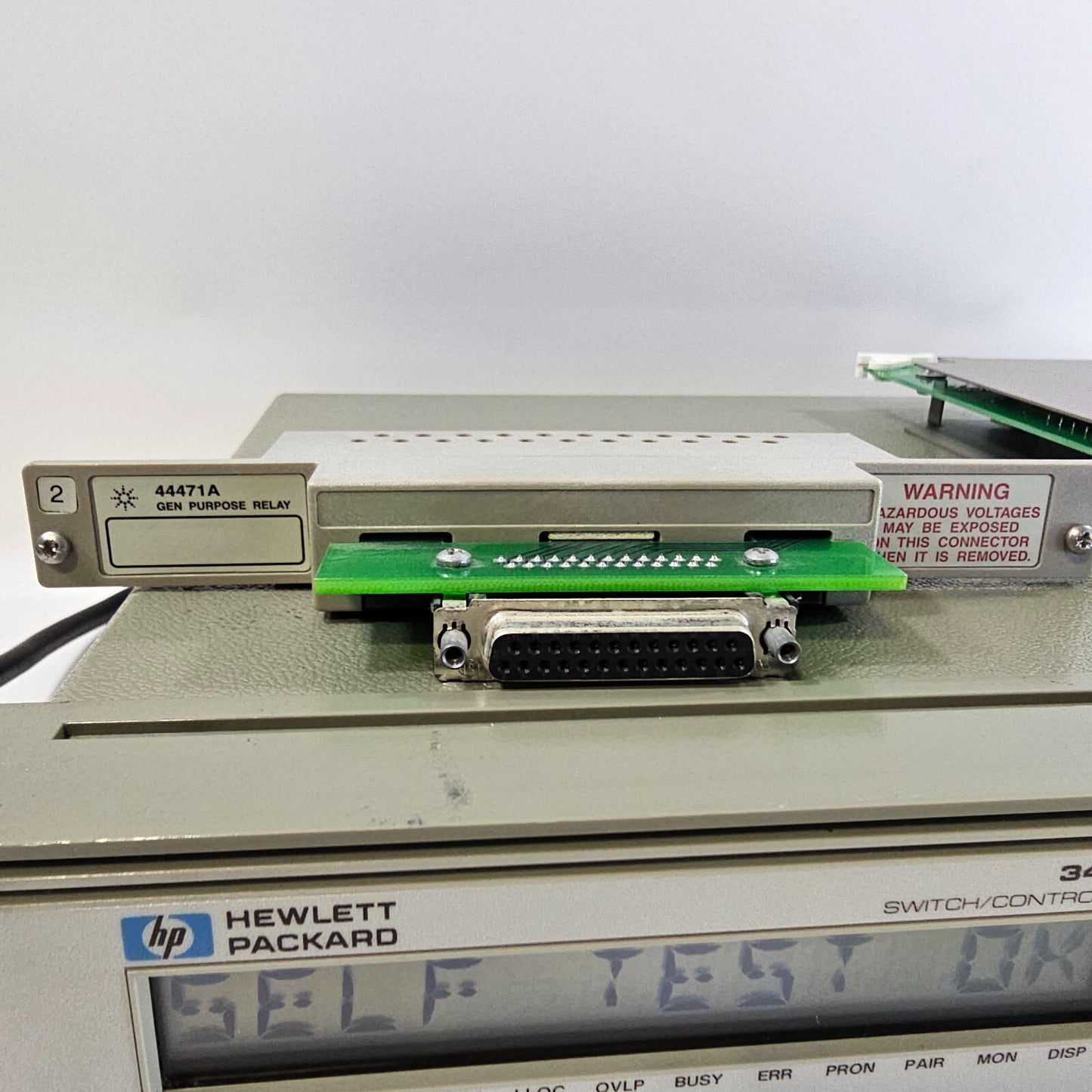 Hewlett Packard 3488A Switch / Control Unit  Mounting Brackets & Card - Tested