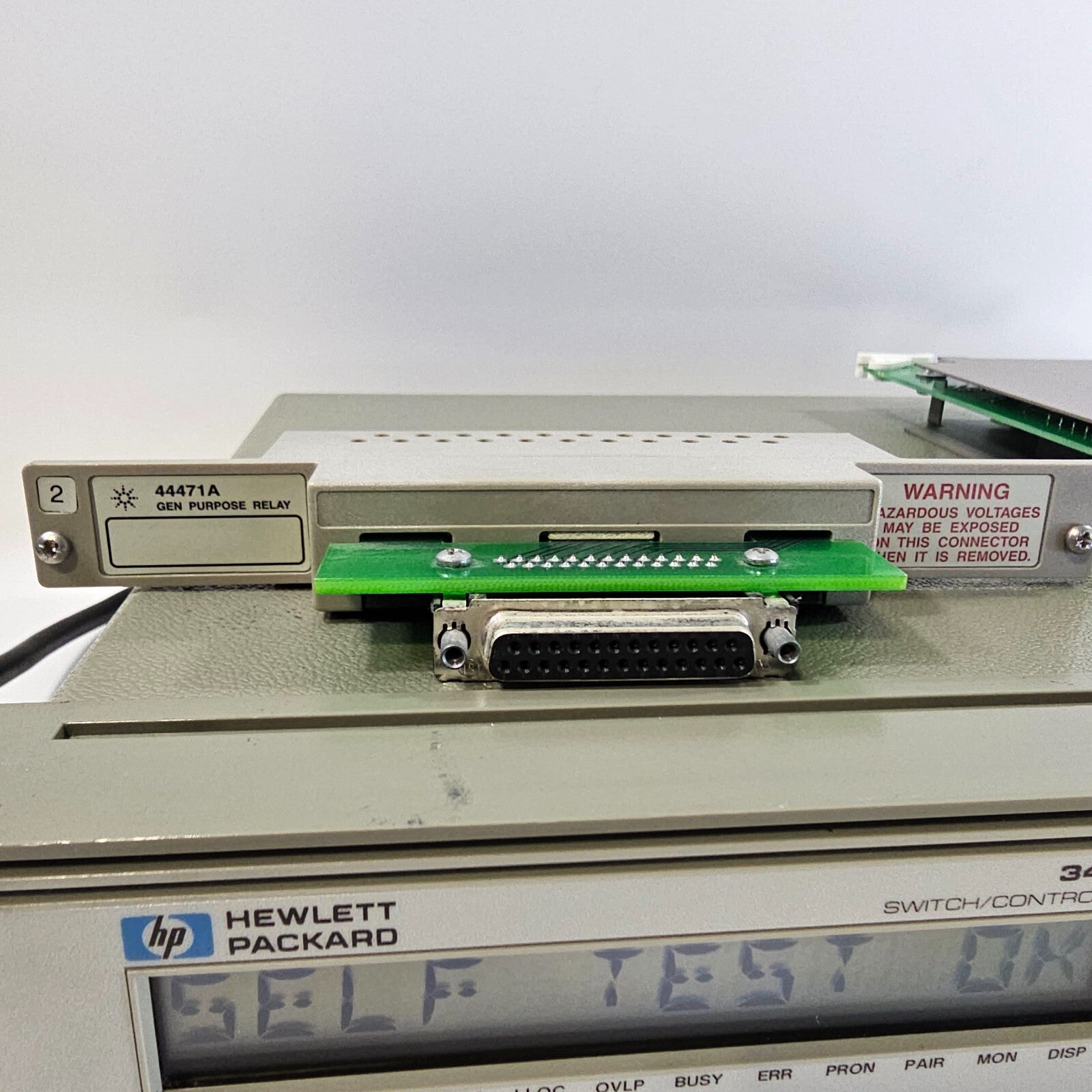 Hewlett Packard 3488A Switch / Control Unit  Mounting Brackets & Card - Tested