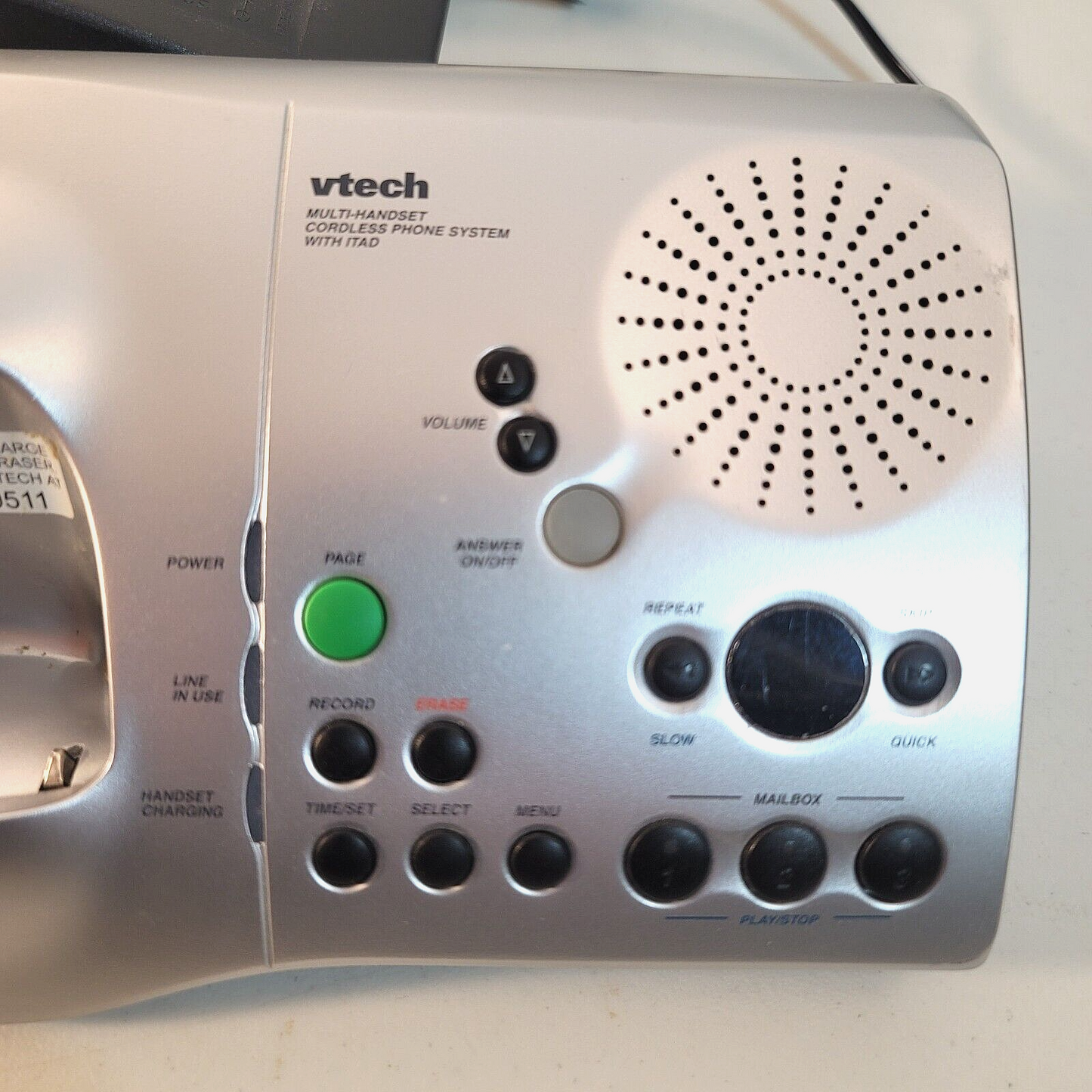 VTech 2.4V GIGA PHONE Cordless Phone Charging Base Model 2461 and Power Supply