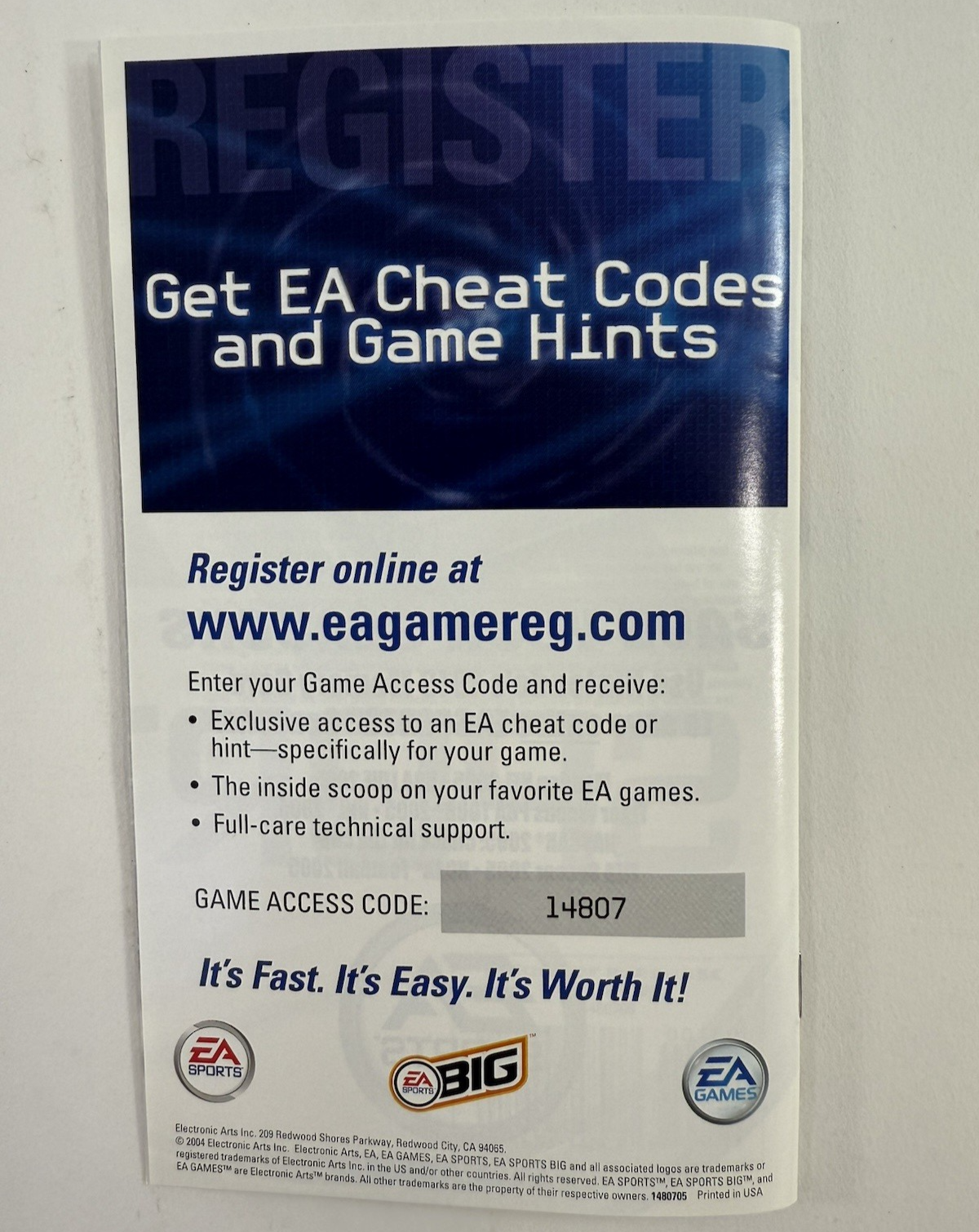 NBA Live 2005 (Nintendo GameCube, 2004) Game Case Manual Insert - Tested