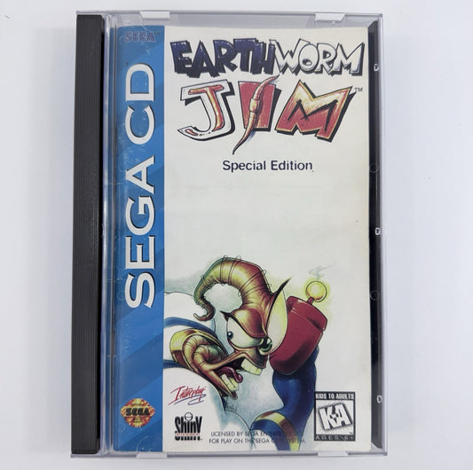 Earthworm Jim Special Edition (Sega CD, 1995) Manual and Cover Art - No Game