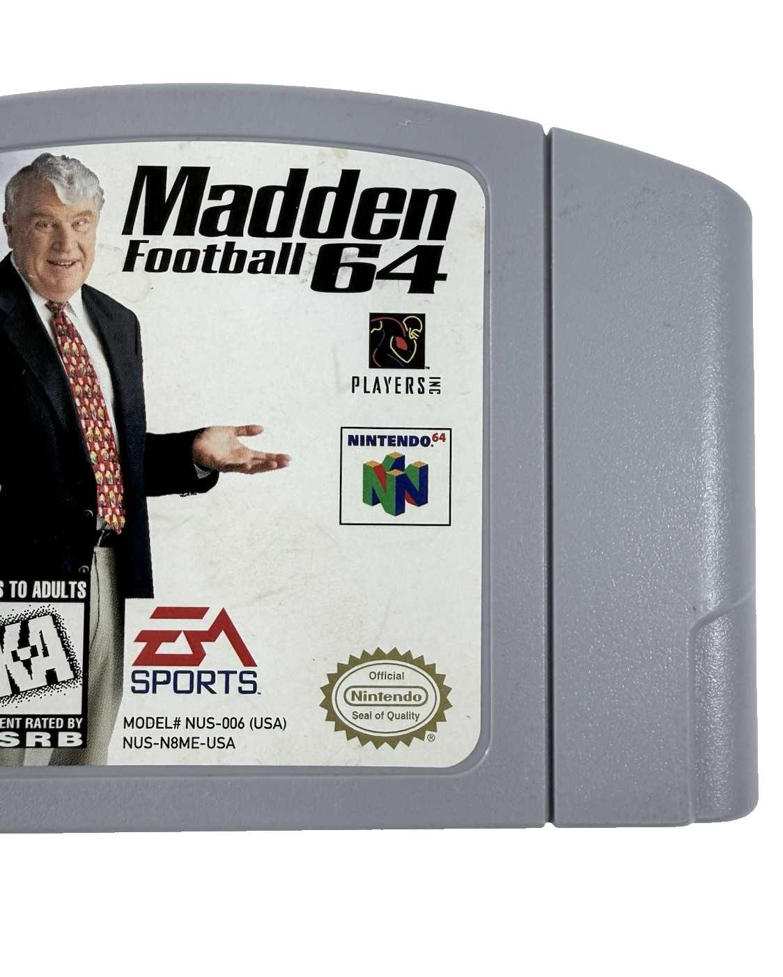 Madden Football 64 (Nintendo 64, 1997) Game Cartridge - Tested and Working