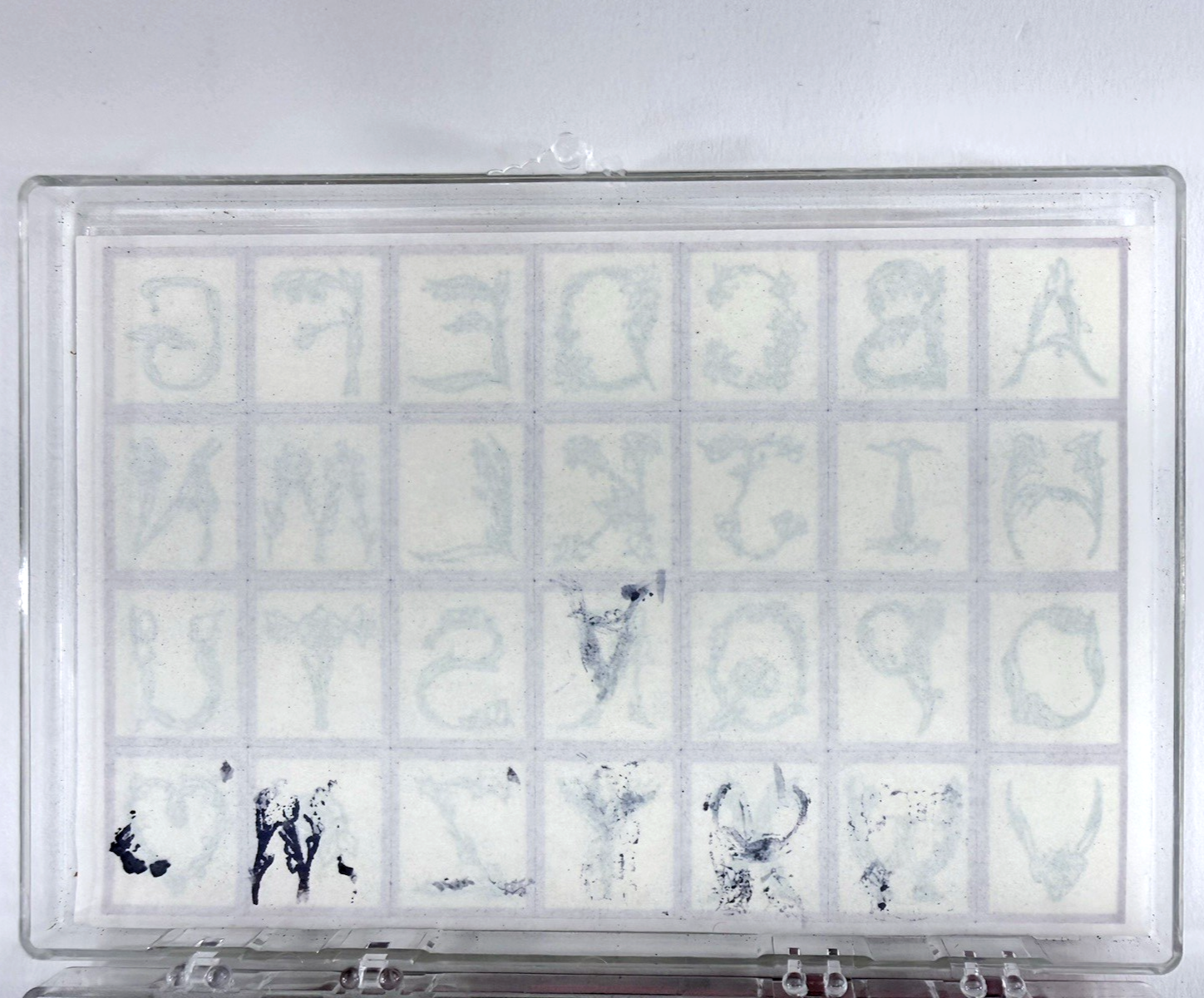 Inkadinkadoo Flower Alphabet Set Rubber Stamps
