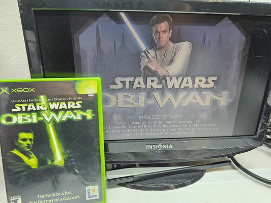 Star Wars: Obi-Wan (Microsoft Xbox, 2001) Game and Case - Tested