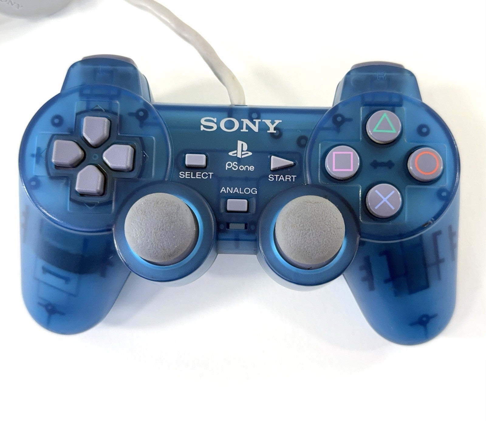 Sony PlayStation PSOne DualShock Island Blue Controller - Tested and Working