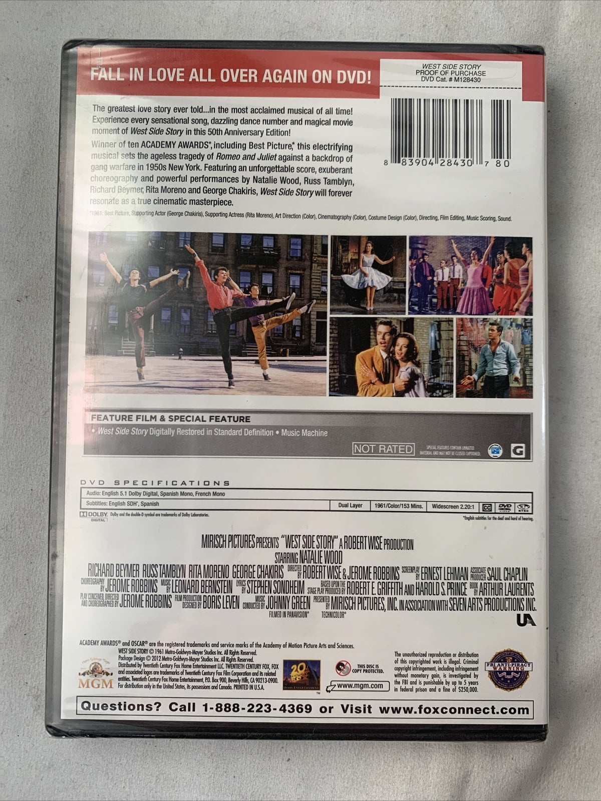 West Side Story (DVD, 1961) NEW