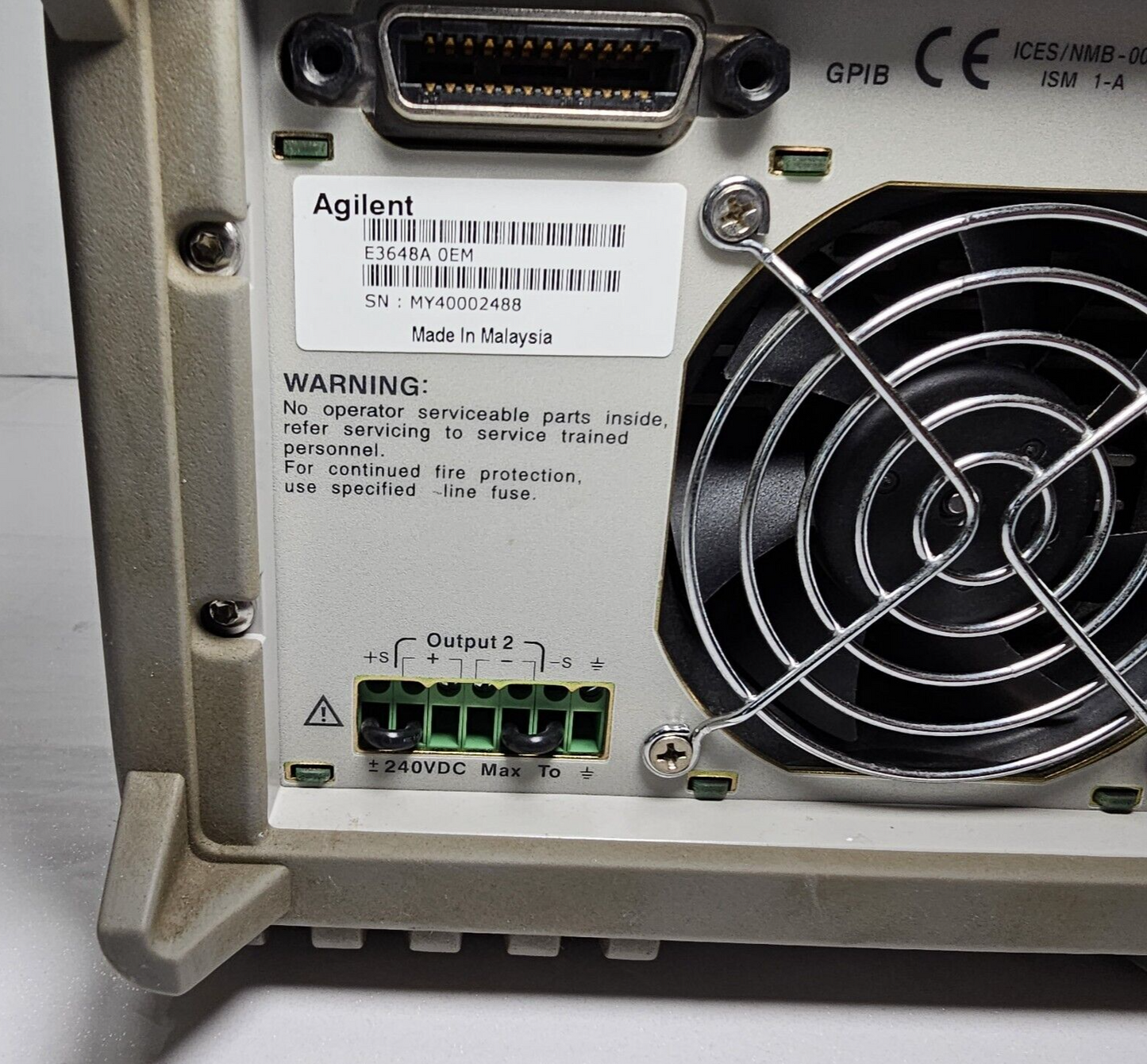 Agilent E3648A Dual Output DC Power Supply 0-8V,5A/0-20V,2.5A - Tested - 2488