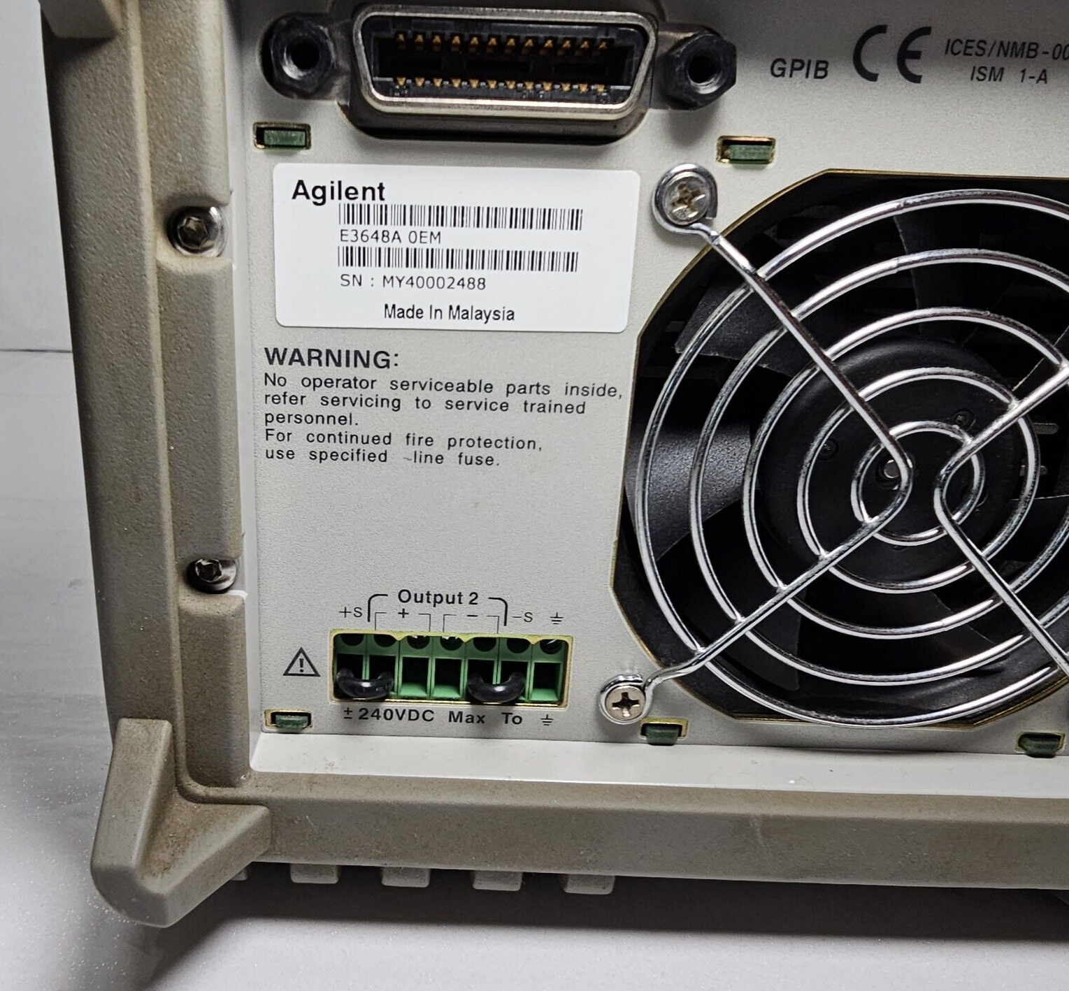 Agilent E3648A Dual Output DC Power Supply 0-8V,5A/0-20V,2.5A - Tested - 2488