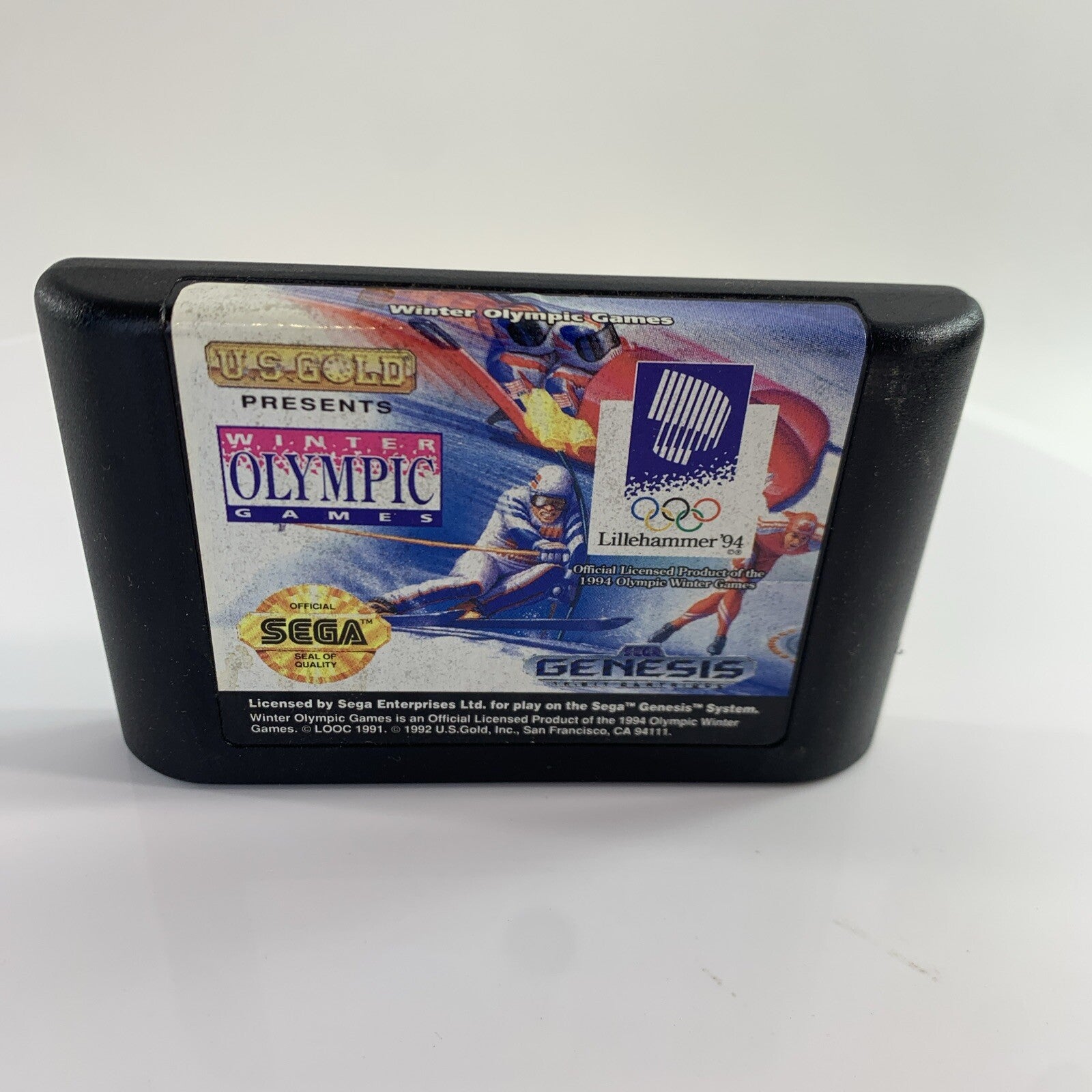 The XVII Olympic Winter Games Lillehammer  (Sega Genesis, 1993) Game and Case
