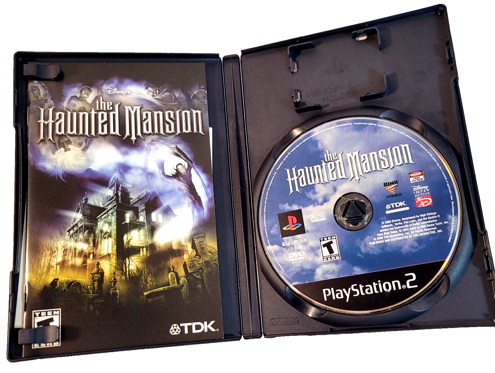 Disney's The Haunted Mansion (Sony PlayStation 2, 2003) Game Case Manual - Works