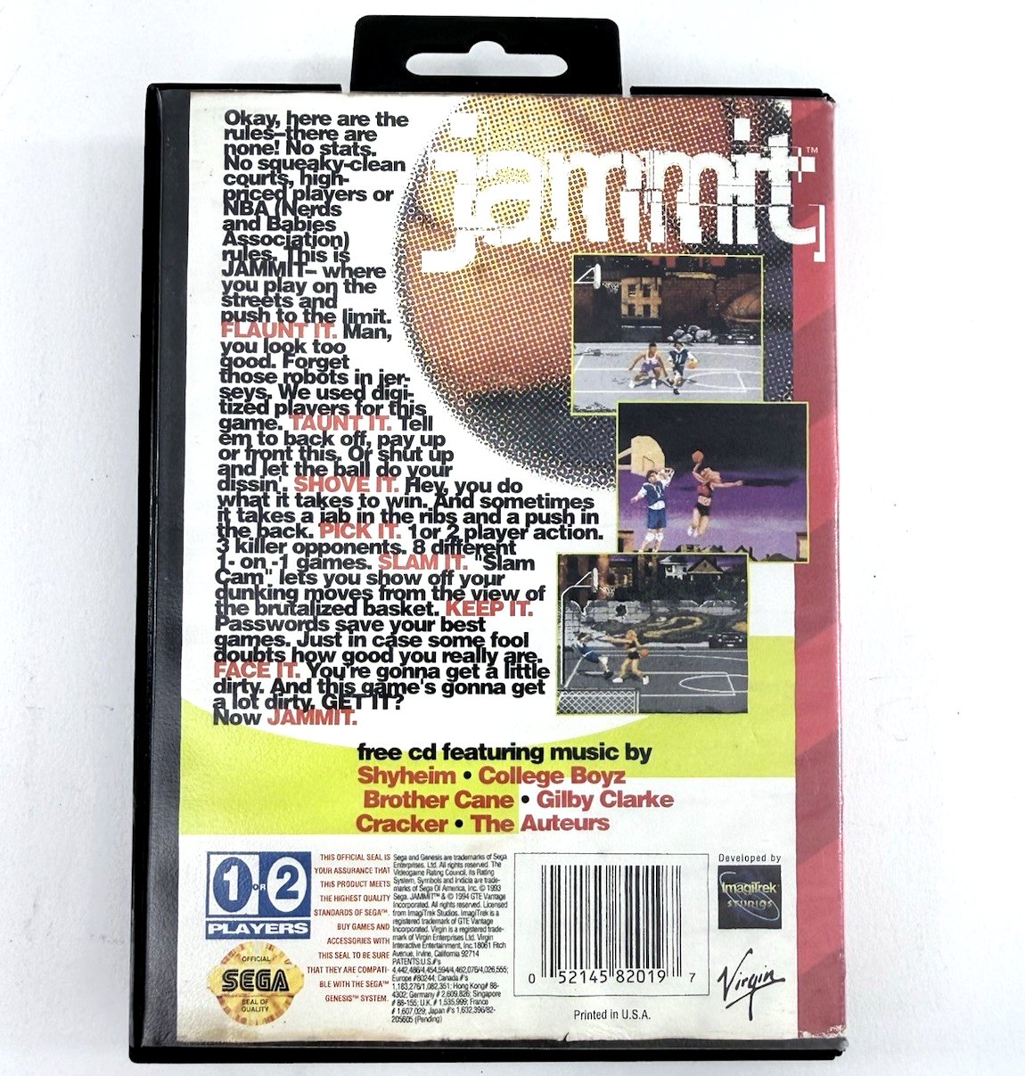 Jammit (Sega Genesis, 1994) Game, Case, and Manual - Tested and Working