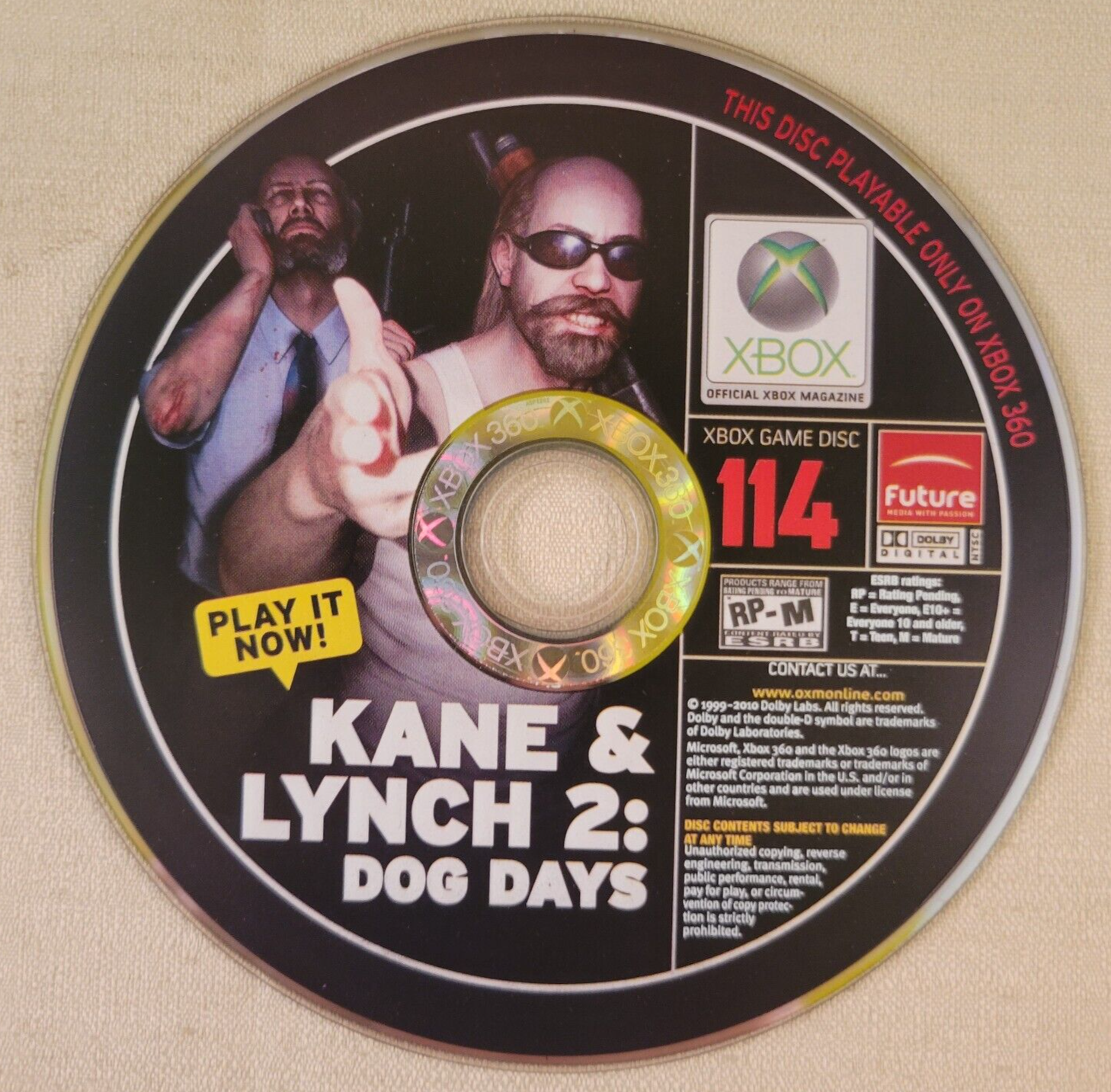 Official Xbox Magazine Game Demo Disc 114 (Xbox 360, 2010) Disc Only - Tested