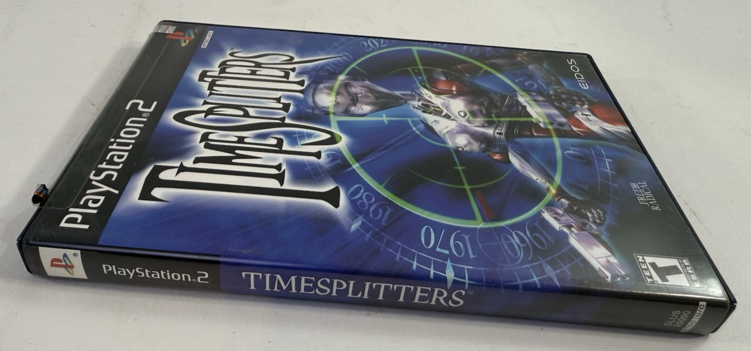 TimeSplitters (Sony PlayStation 2, 2000) Game Case Manual - Tested and Working