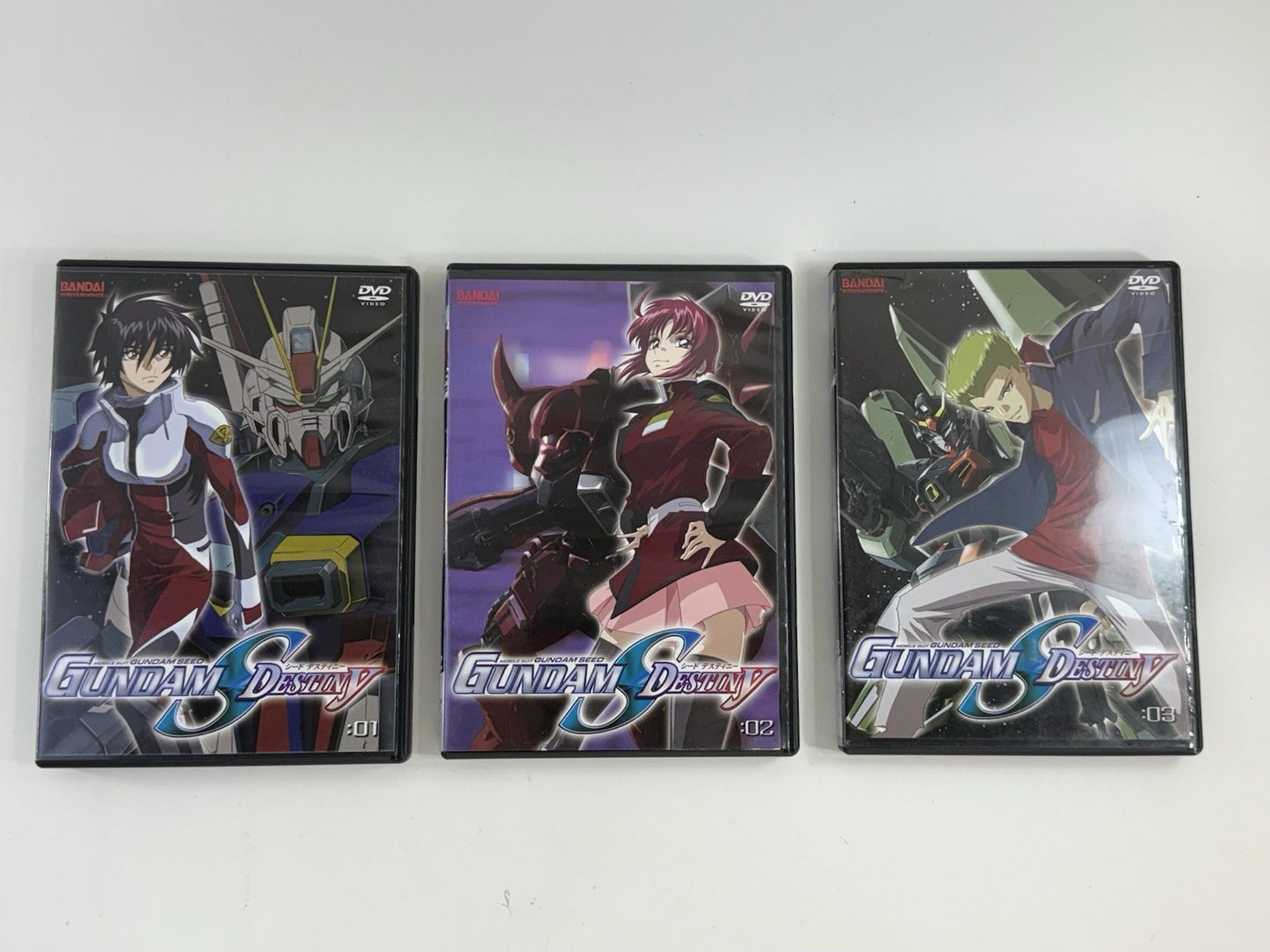 Mobile Suit Gundam SEED Destiny Vol. 1 2 3 (DVD Bundle, 2006) - Tested & Working