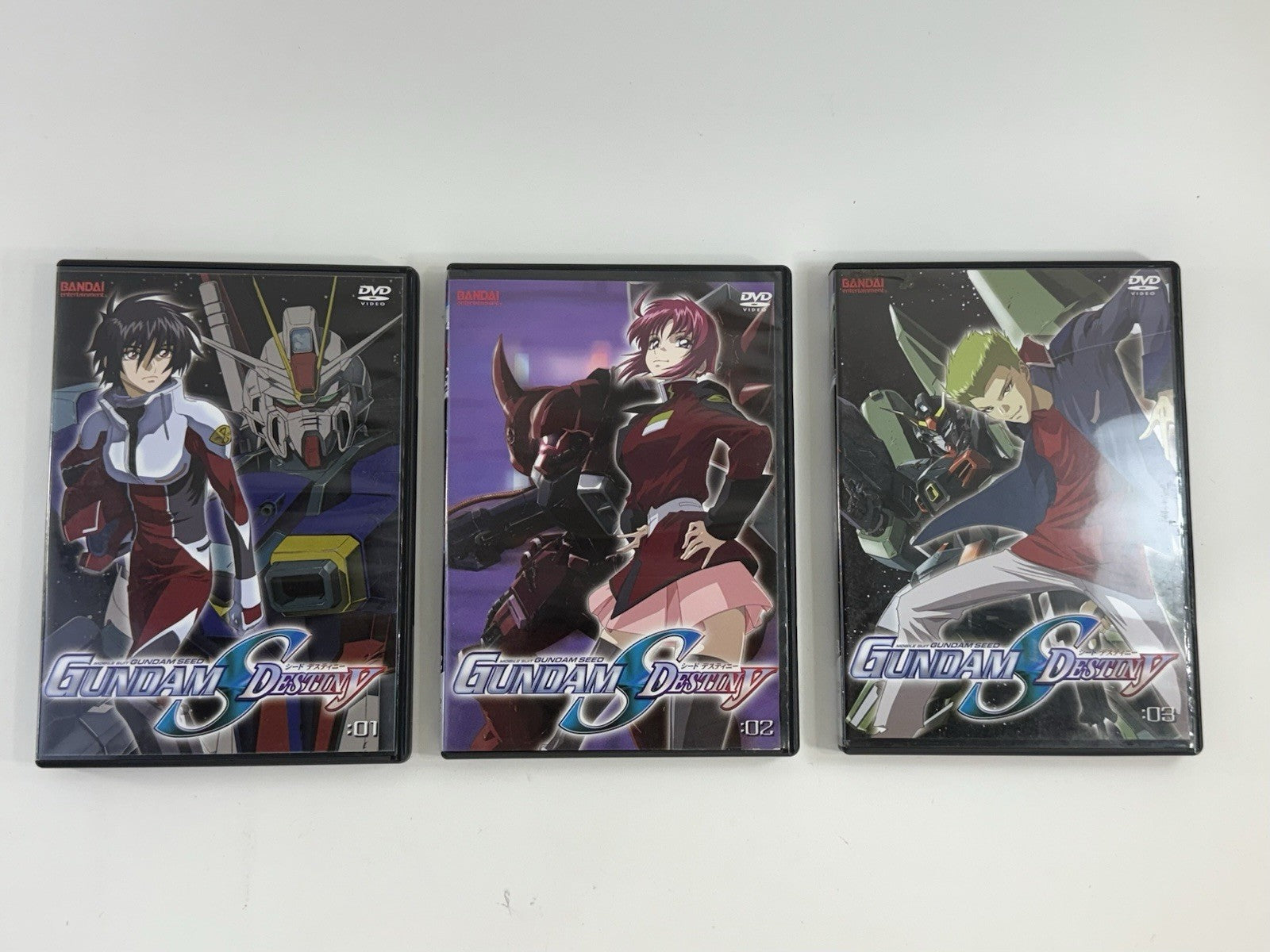 Mobile Suit Gundam SEED Destiny Vol. 1 2 3 (DVD Bundle, 2006) - Tested & Working