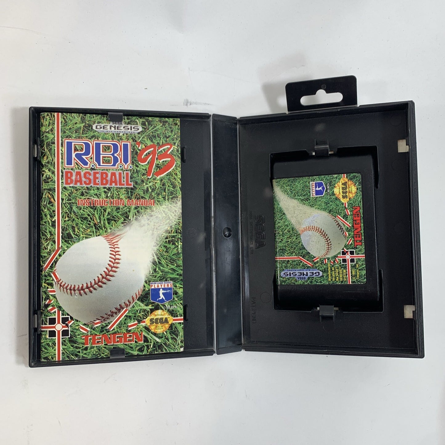 R.B.I. Baseball '93 (Sega Genesis, 1993) Game Case Manual - Tested and Working