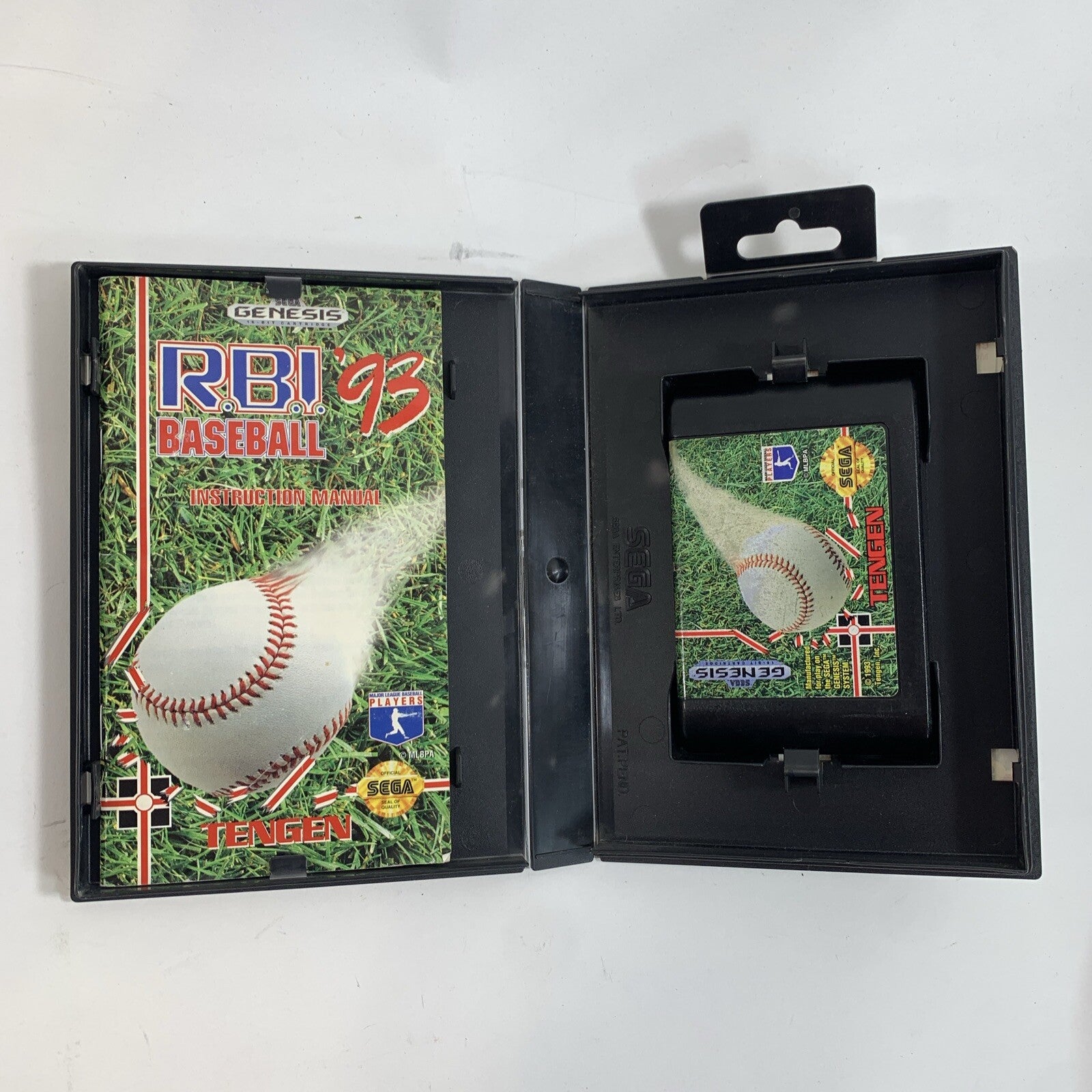 R.B.I. Baseball '93 (Sega Genesis, 1993) Game Case Manual - Tested and Working
