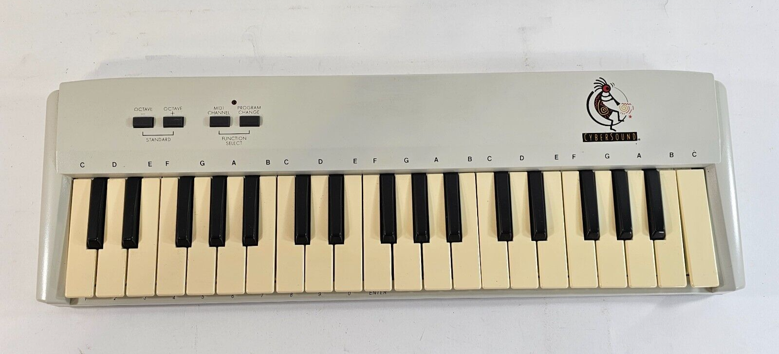 Vintage Cybersound MIDI Musical Keyboard 37 key CD 1 Cable Mac Power PC