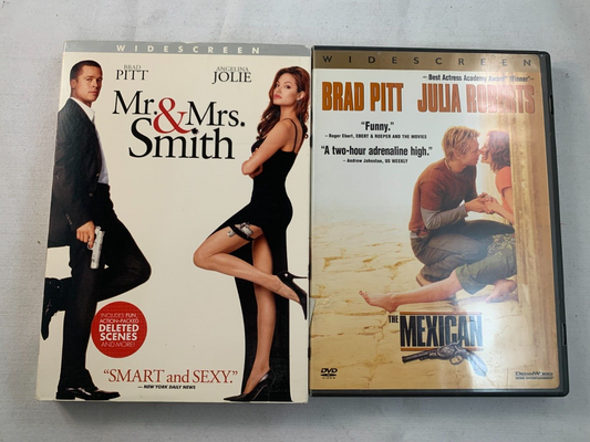 Mr. and Mrs. Smith (DVD bundle) The Mexican - Brad Pitt films