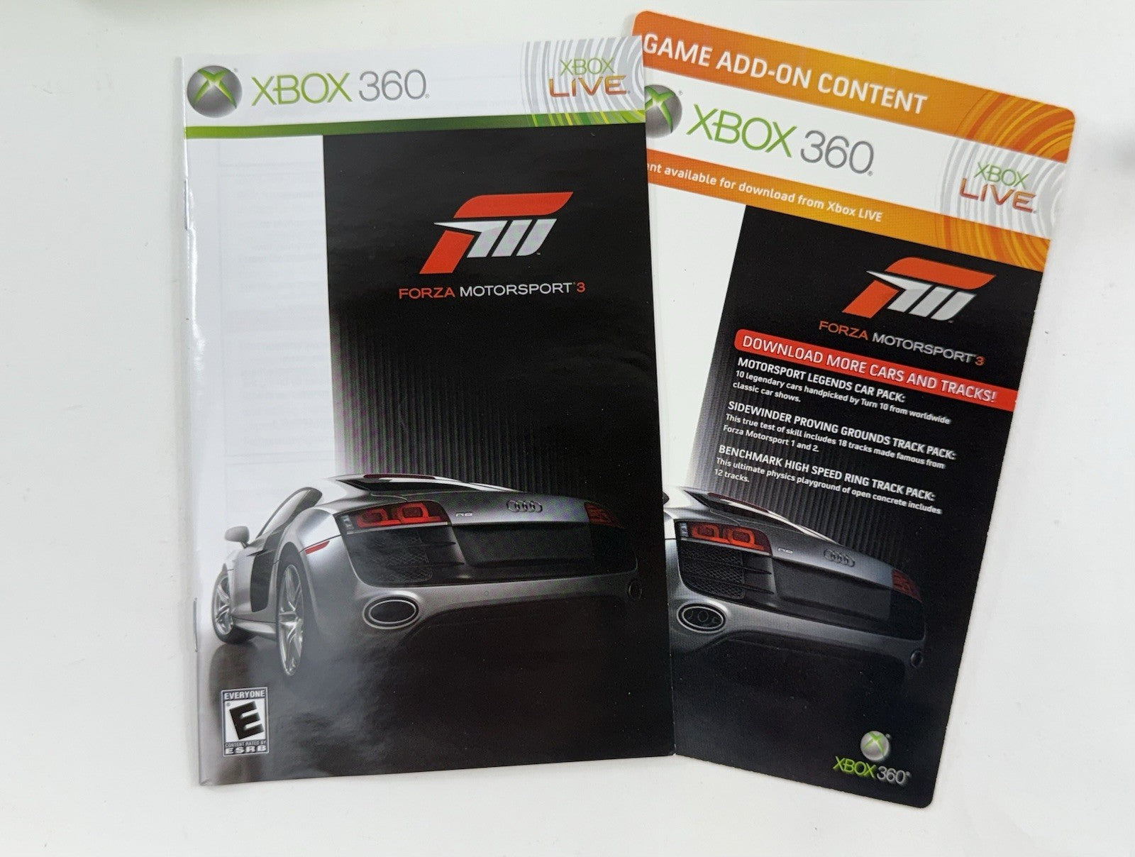 Forza Motorsport 3 (Microsoft Xbox 360, 2009) Game Case Manual Insert - Tested