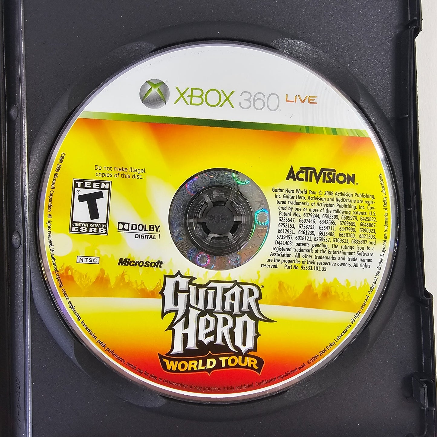 Guitar Hero World Tour (Xbox 360, 2004) Game, Manual, Case Art  - Tested - Read