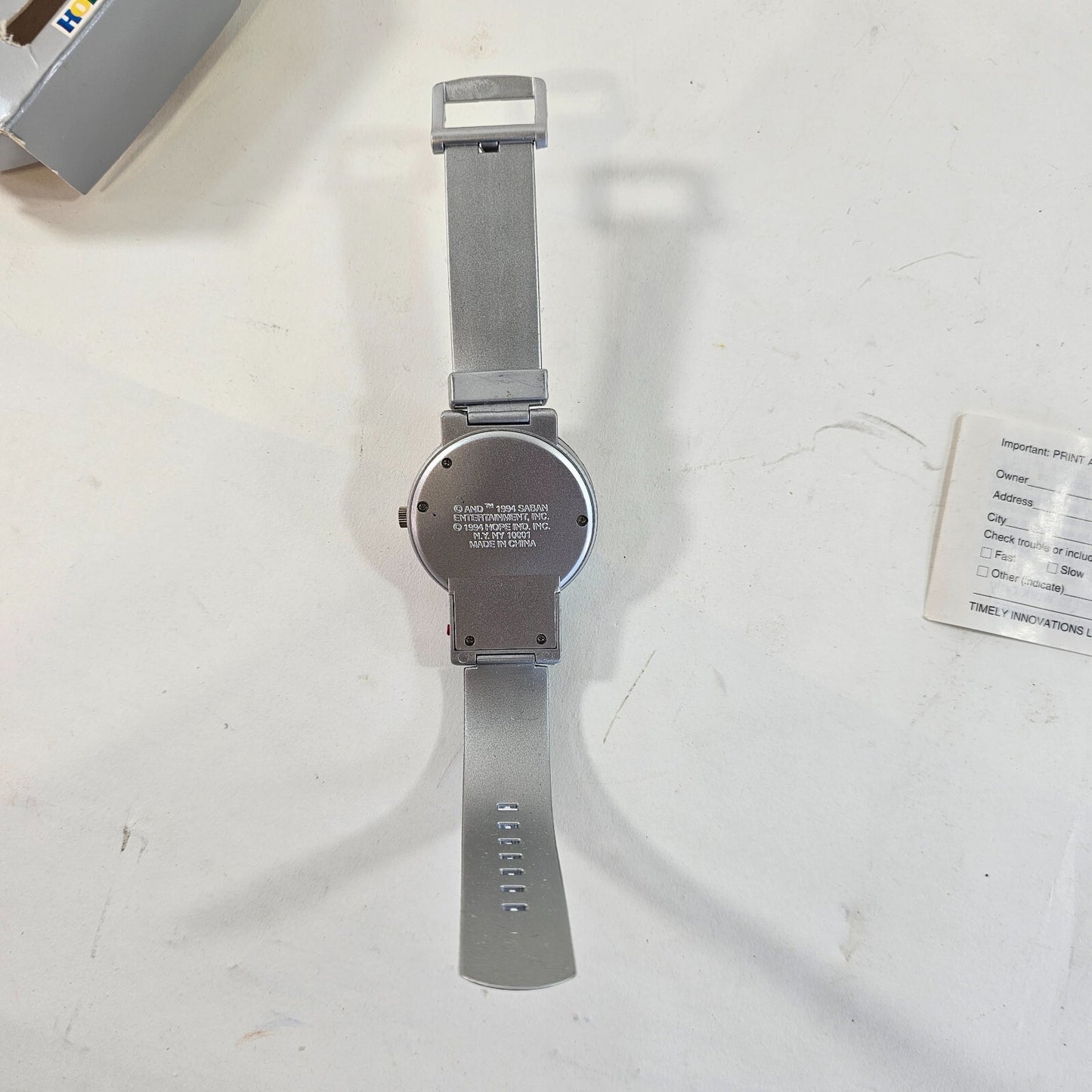 Saban 1994 Mighty Morphin' Power Rangers Red Ranger Watch and Collector Tin