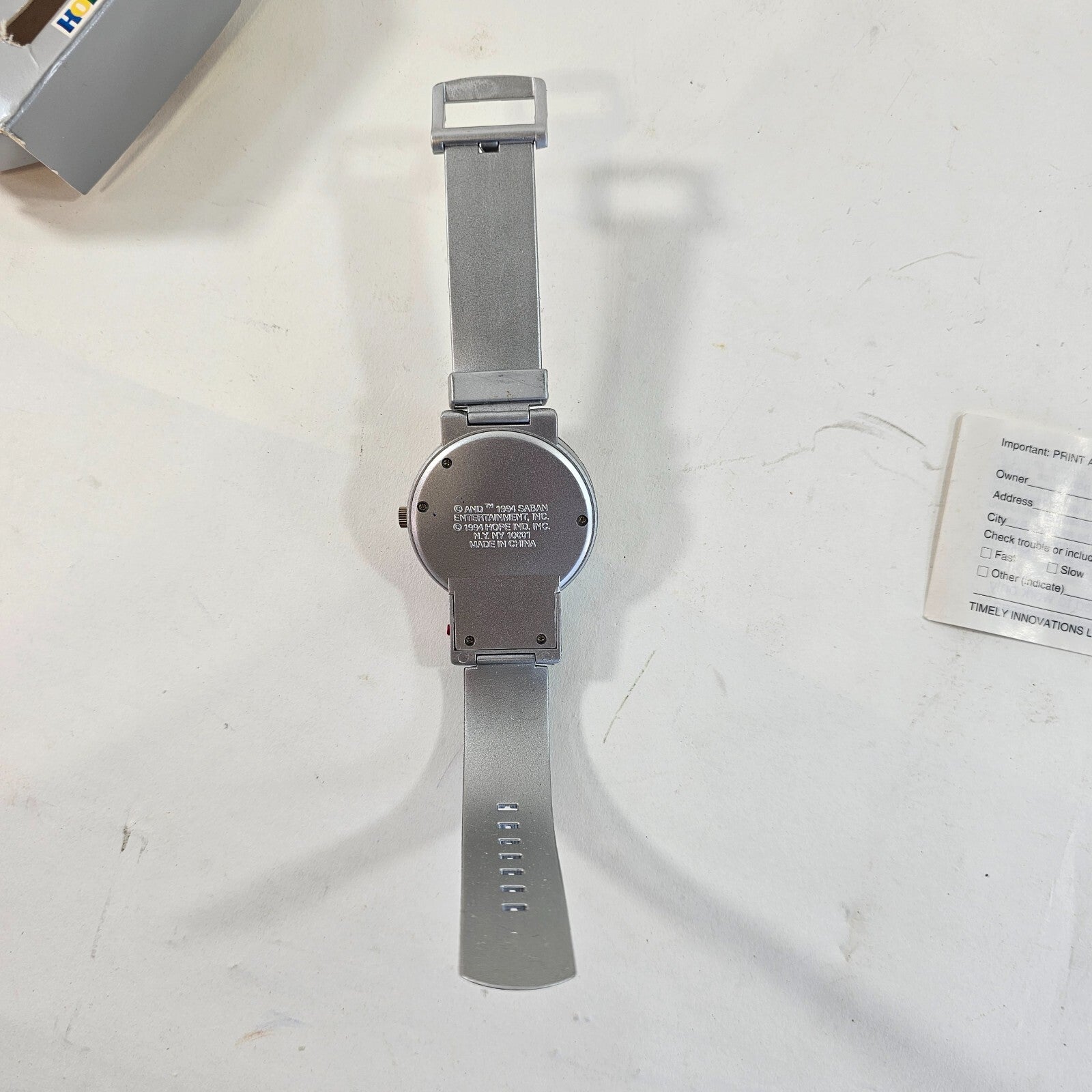 Saban 1994 Mighty Morphin' Power Rangers Red Ranger Watch and Collector Tin