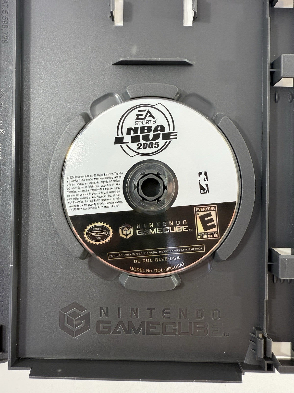 NBA Live 2005 (Nintendo GameCube, 2004) Game Case Manual Insert - Tested